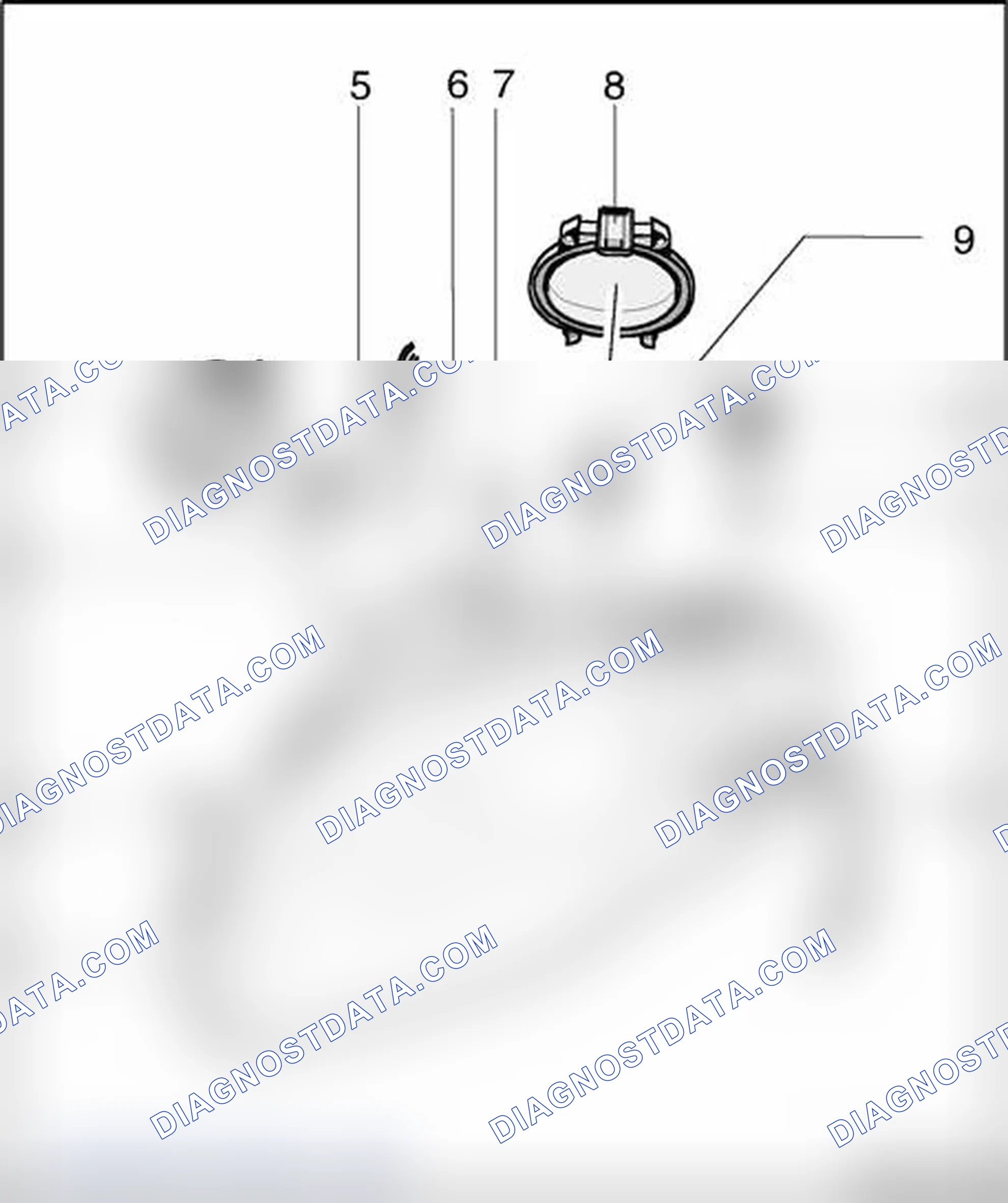 Scheme 201: Halogen headlamps, assembly