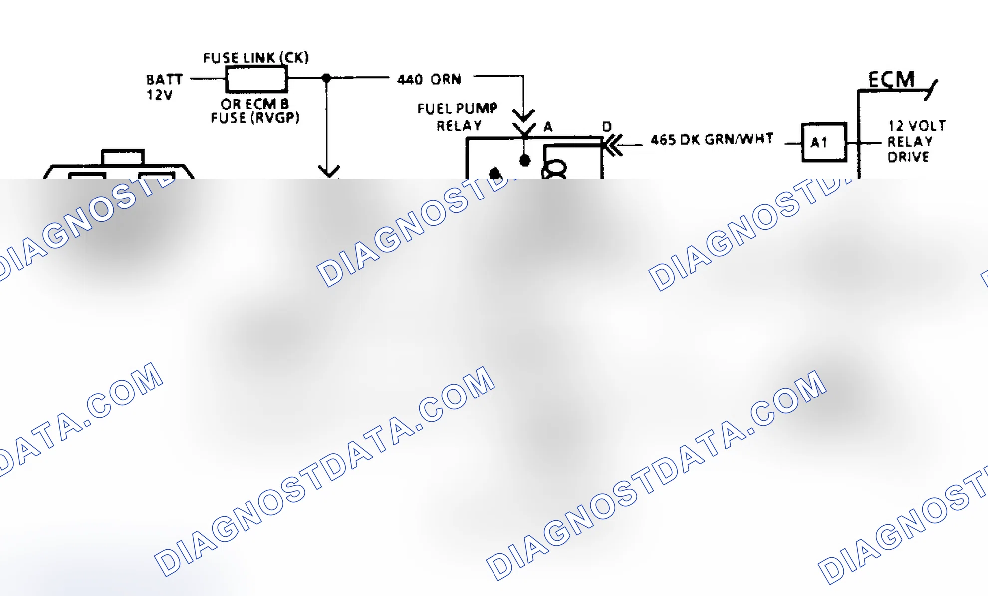 Scheme 106: Code 54, Fuel Pump Schematic (All Others)