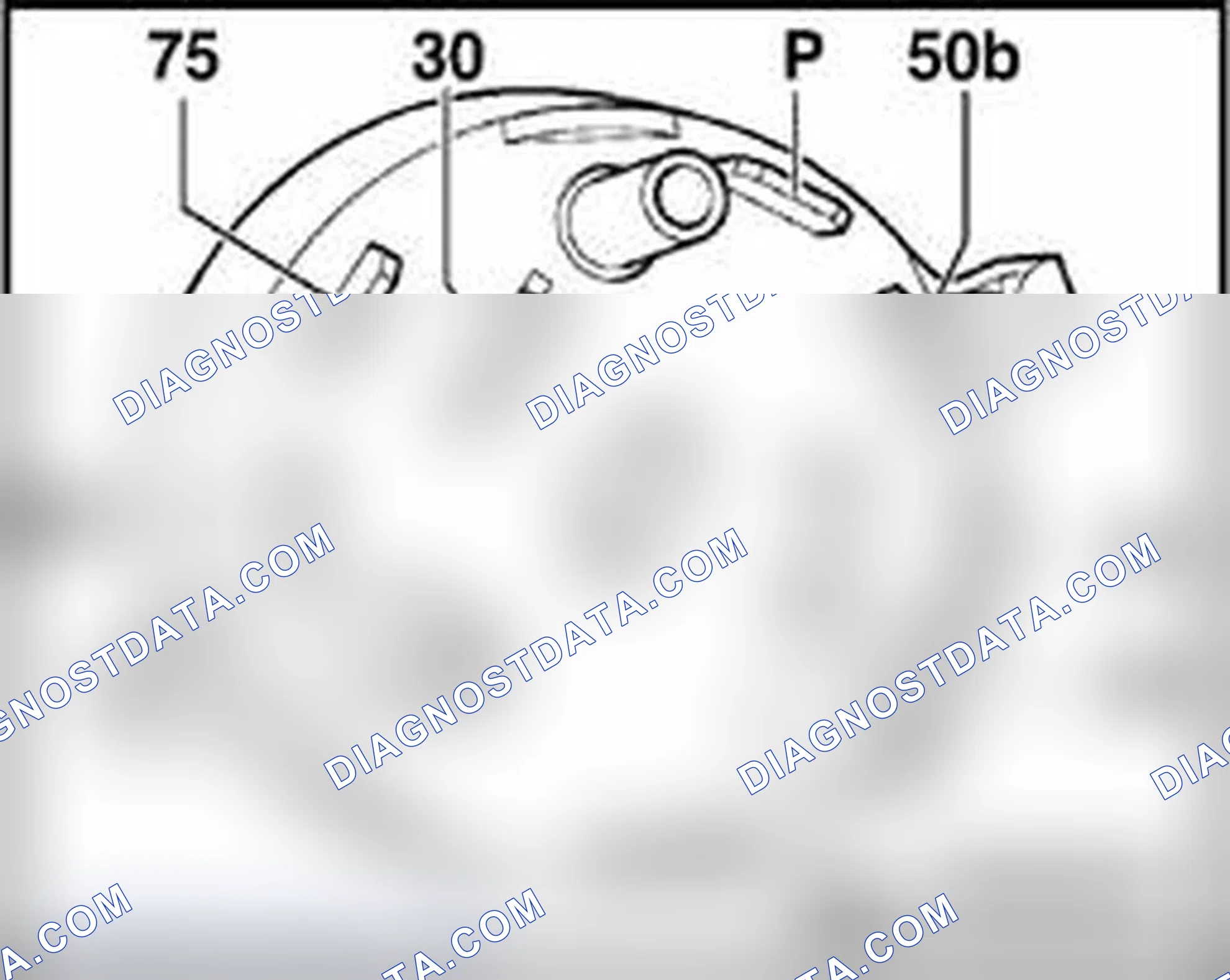 Scheme 298: Ignition/starter switch, multi-pin connector assignments