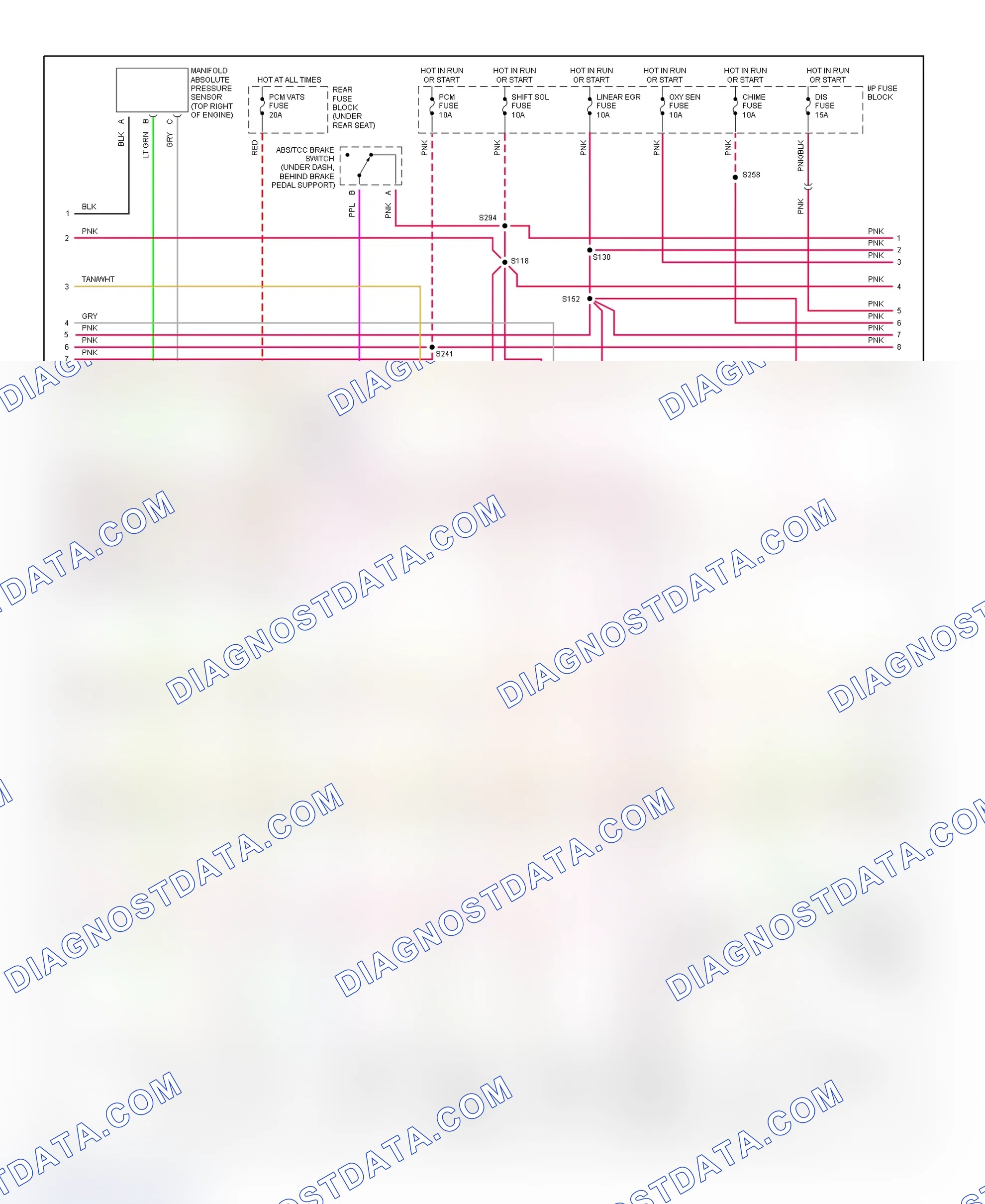 Scheme 12: PCM Wiring Diagram (Aurora - 4.0L - 2 Of 4)