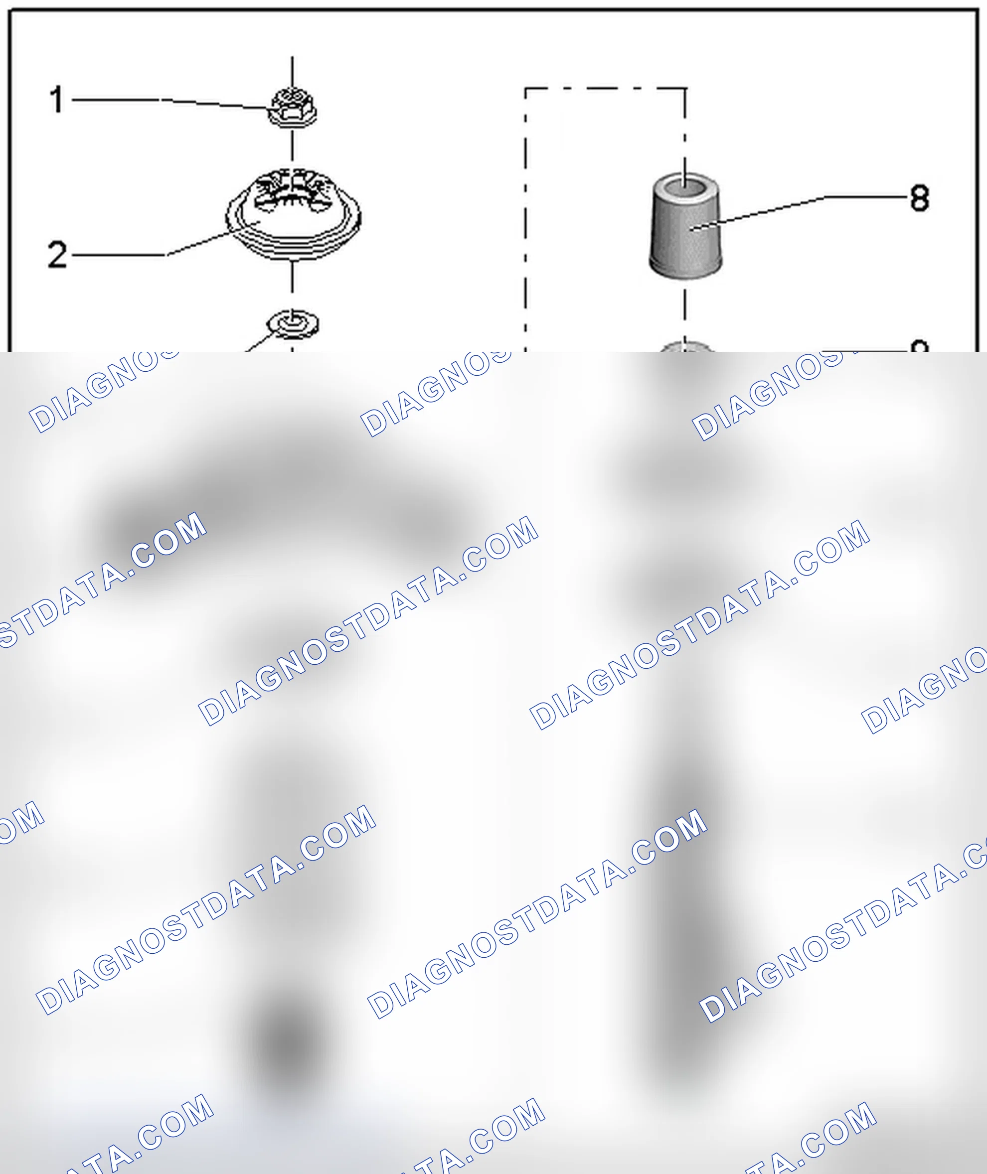Scheme 74: SUSPENSION STRUT AND MOUNTING BRACKET