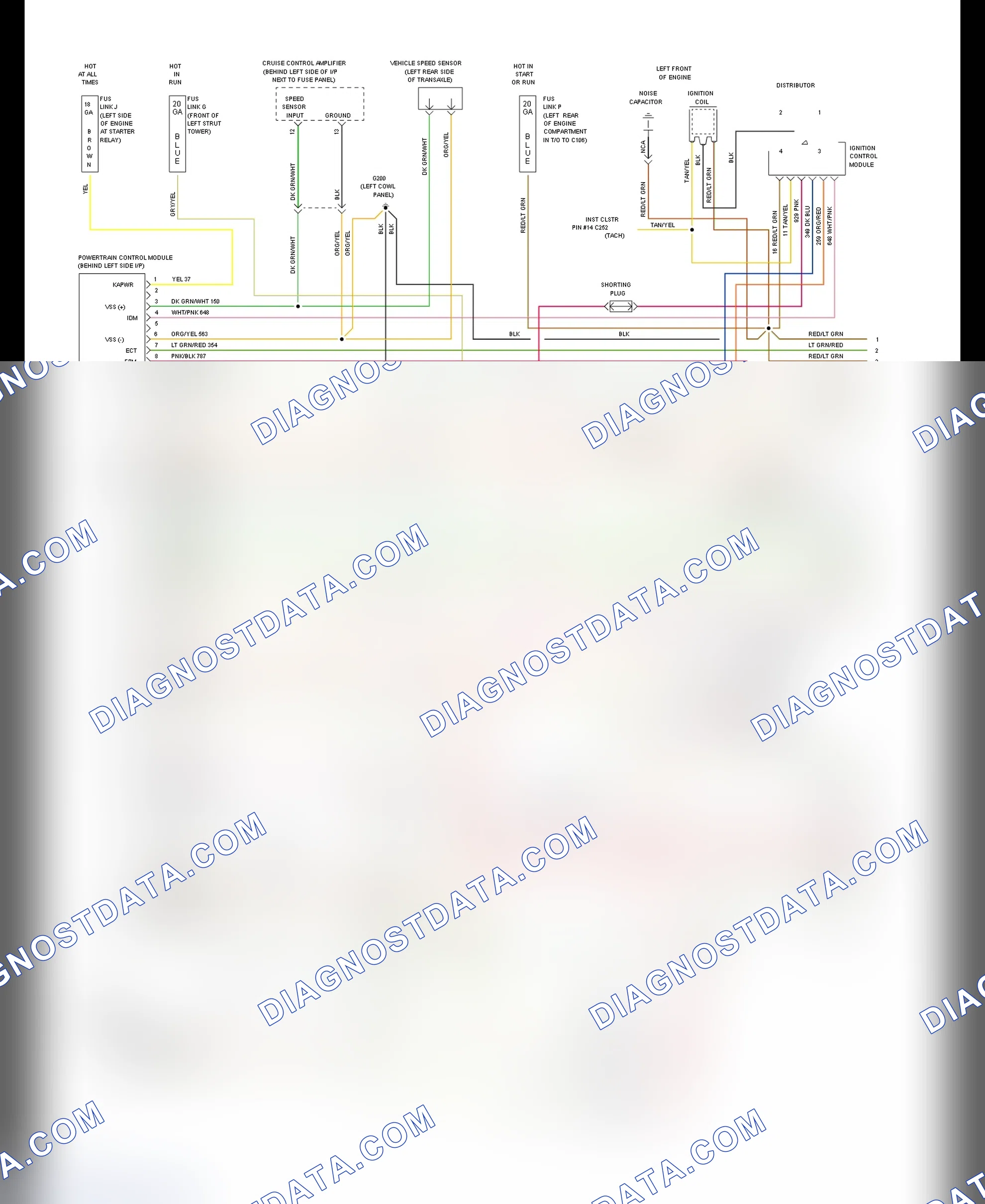 Scheme 60: EEC-IV Wiring Diagram (Tempo 2.3L & Topaz 2.3L - 1 Of 2)