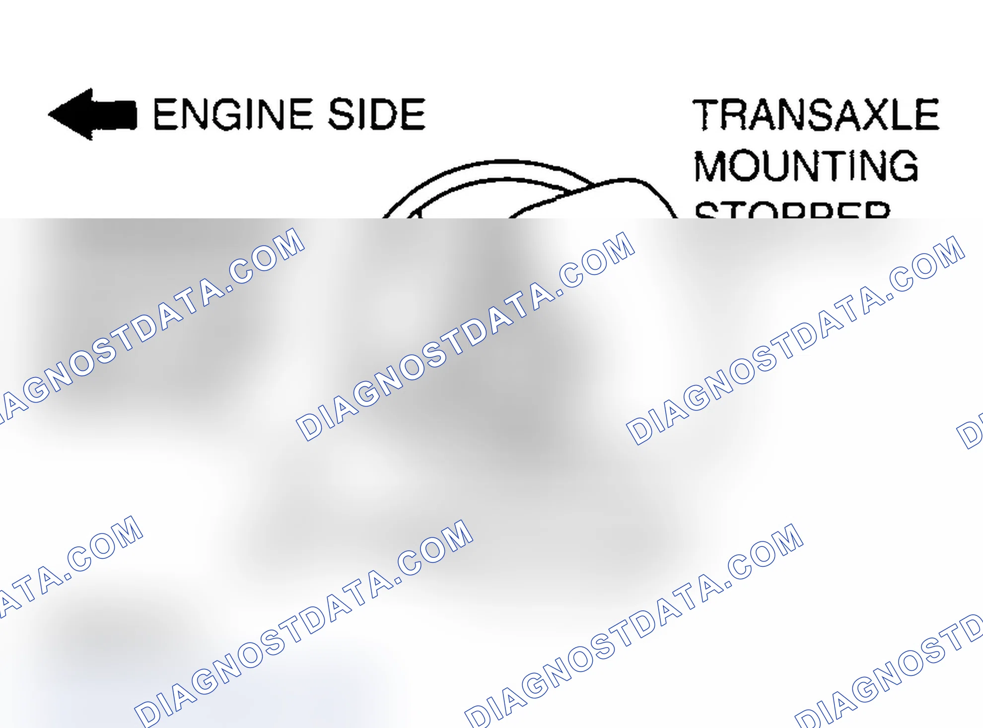 Scheme 1105: >> A << TRANSAXLE MOUNTING STOPPER INSTALLATION