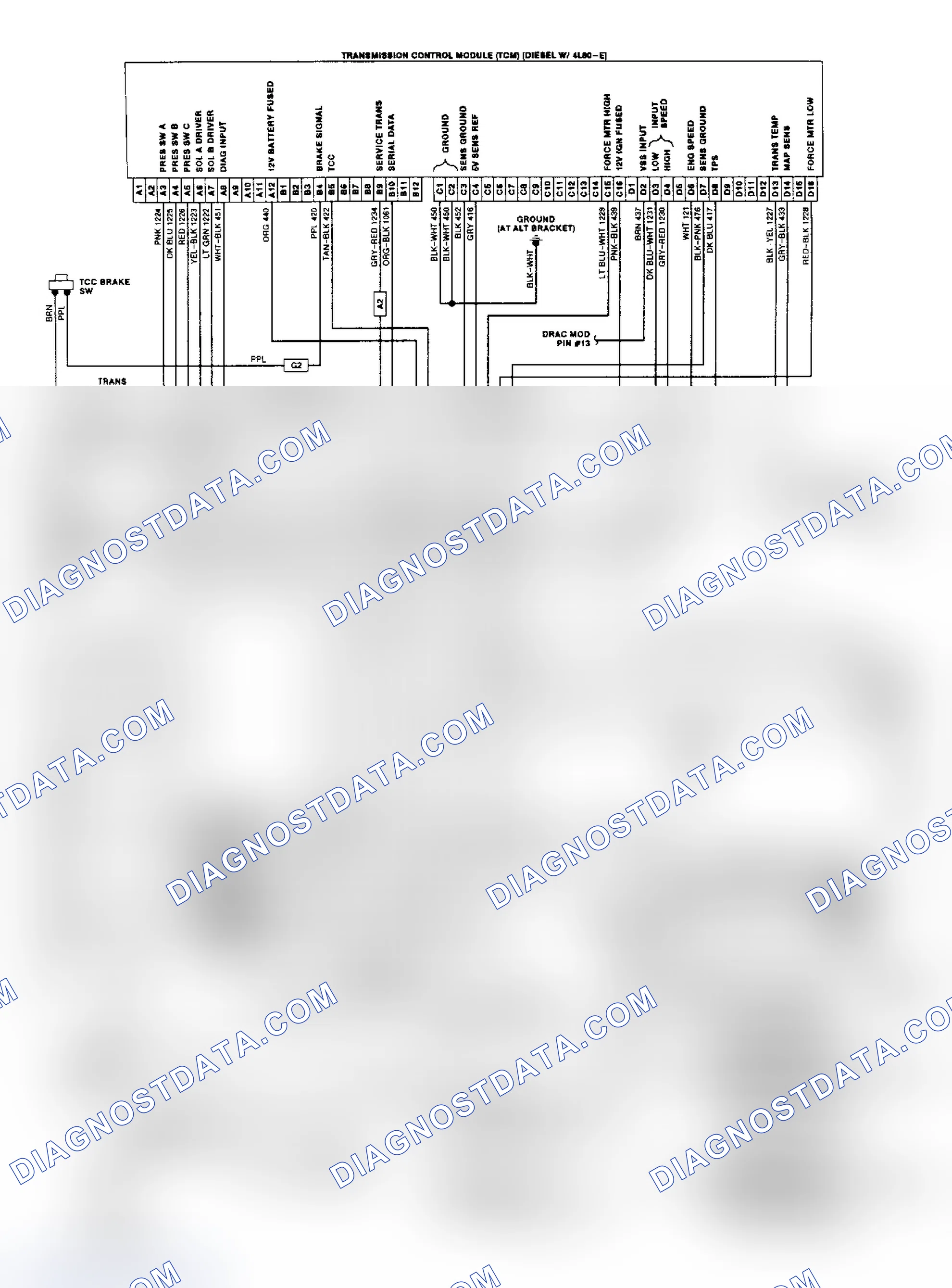 Scheme 19: Wiring Diagram ("P" Series Chassis Diesel W/4L80-E Trans.)