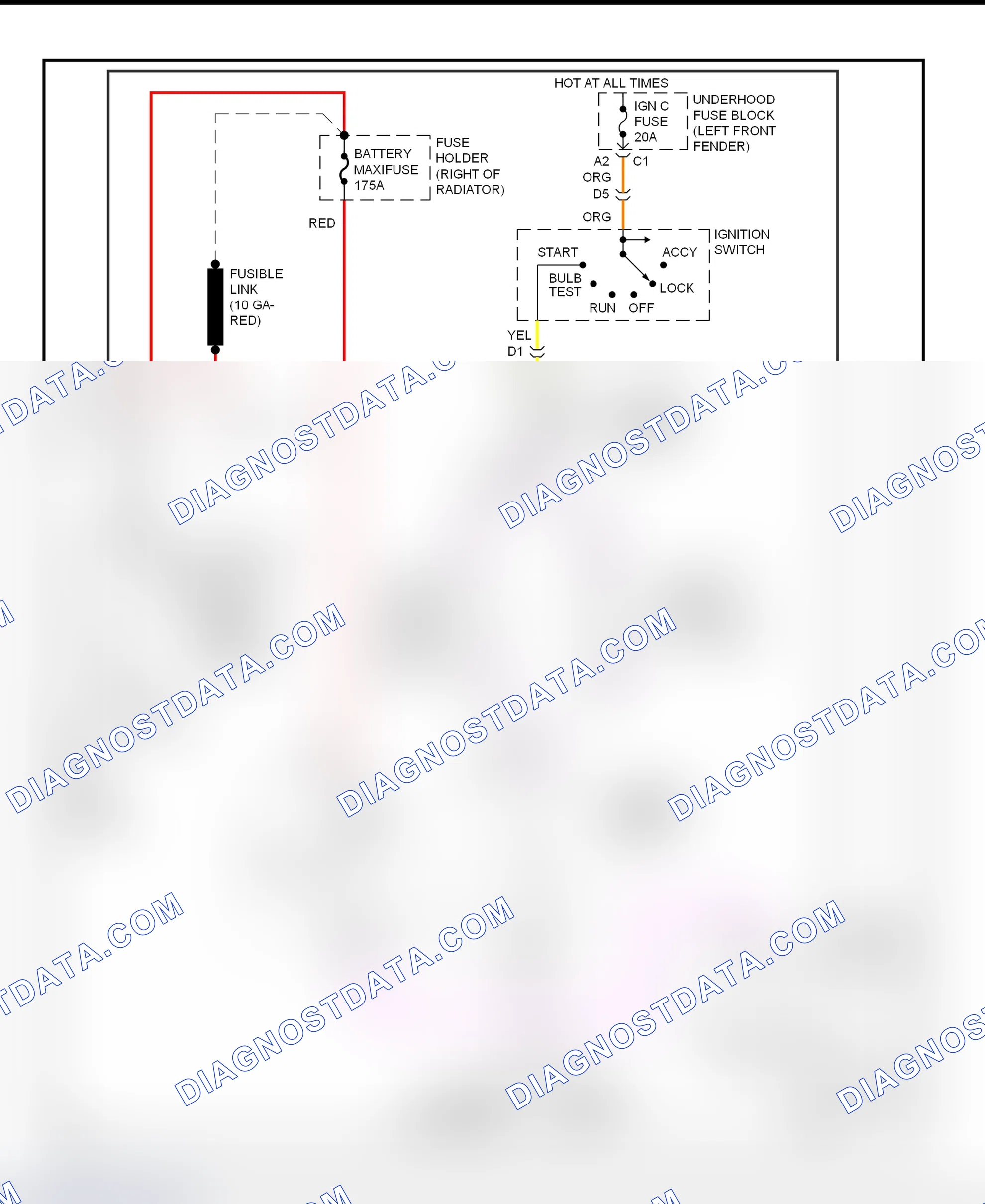 Fig. 13: Starting System Wiring Diagram (Blazer, Bravada, Envoy, Jimmy, Sonoma & S10 Pickup)