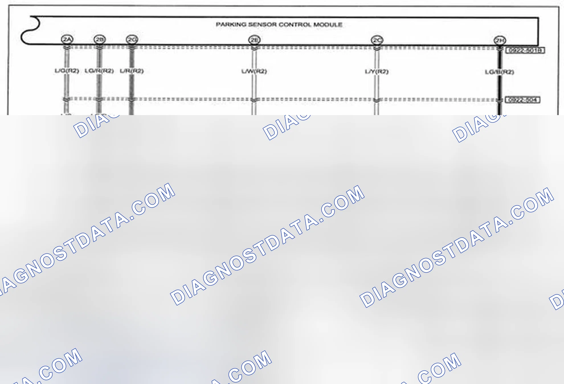 Scheme 364: Parking Sensor System Wiring Diagram - 0922-5c (1 Of 2)