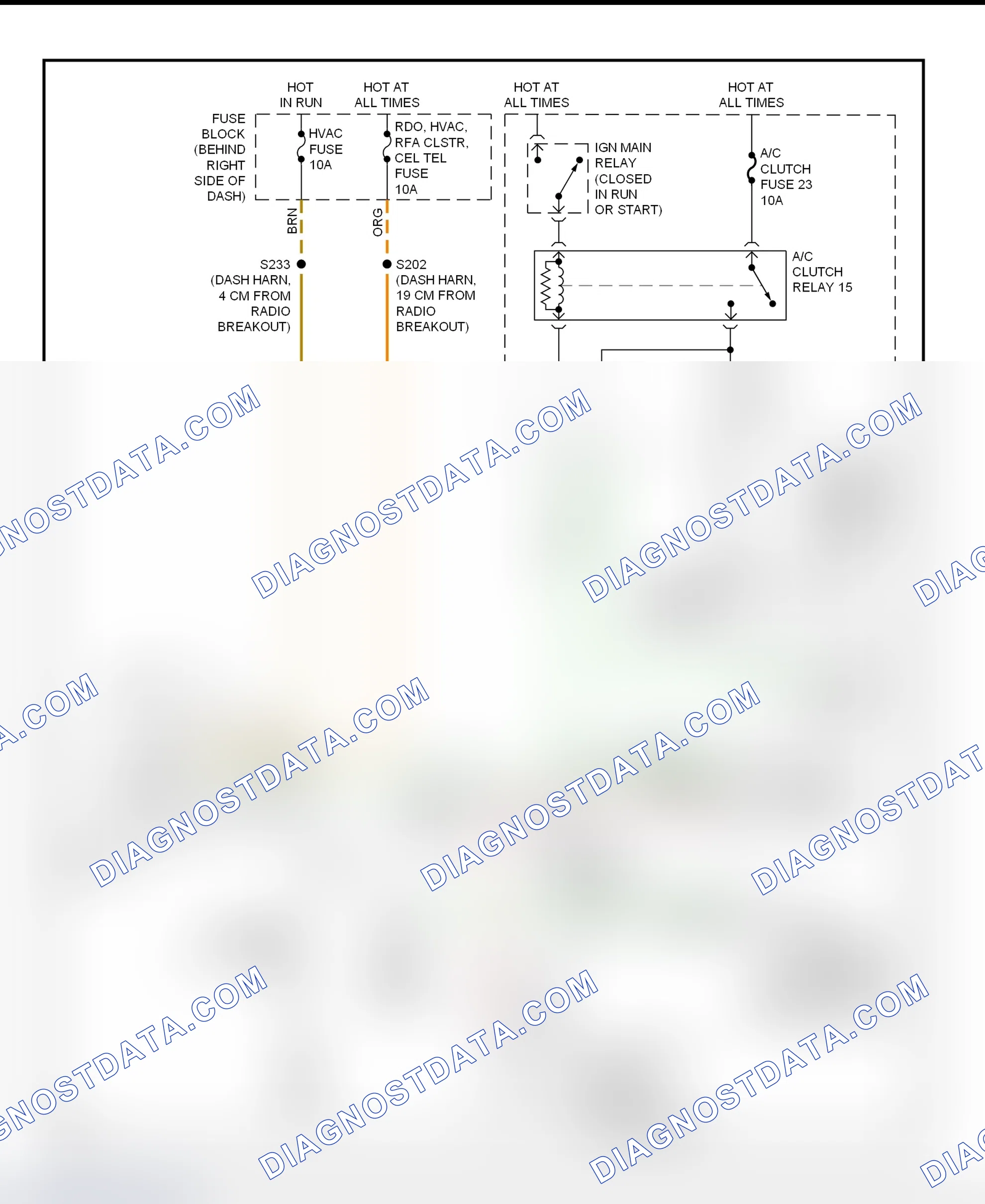 Scheme 17: A/C Compressor Clutch Control Circuit Wiring Diagram (2000-01 Century & Regal)