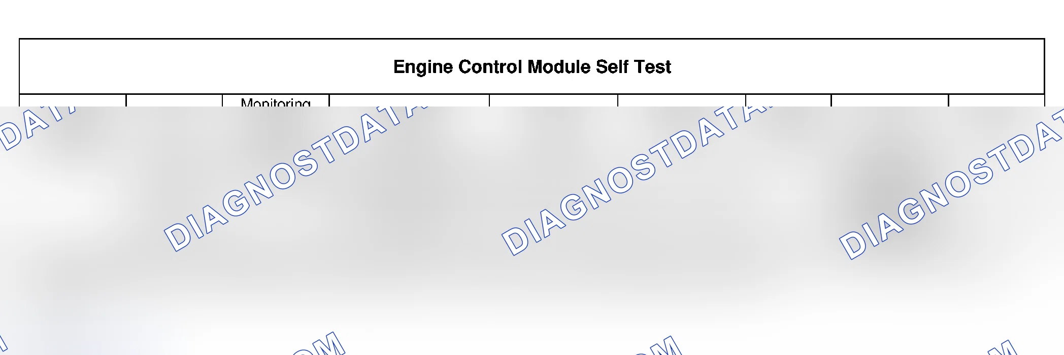 Scheme 50: Engine Control Module Self Test Description