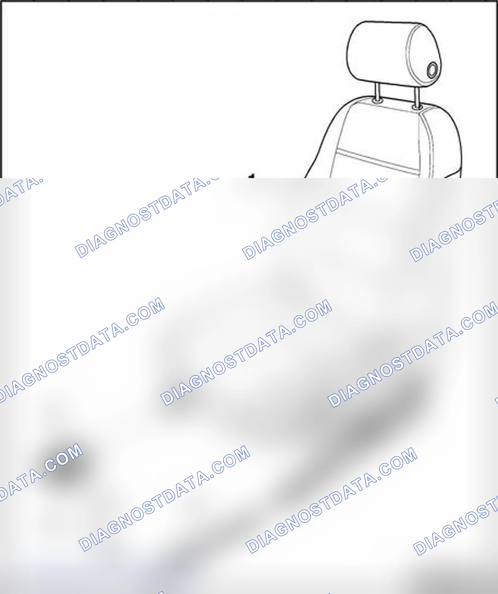 Scheme 213: Front seat rail cover, assembly overview