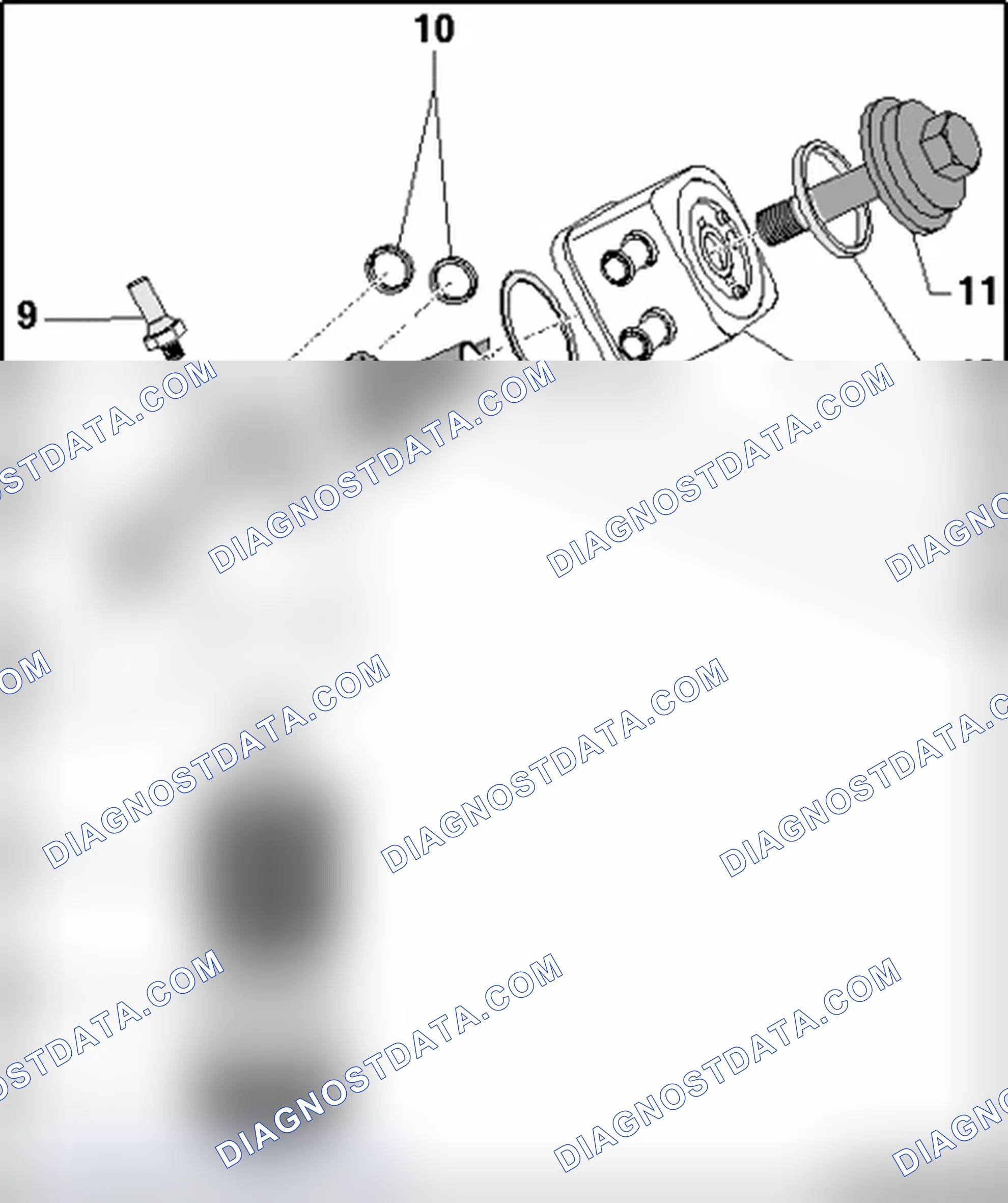 Scheme 192: Oil filter bracket, component overview