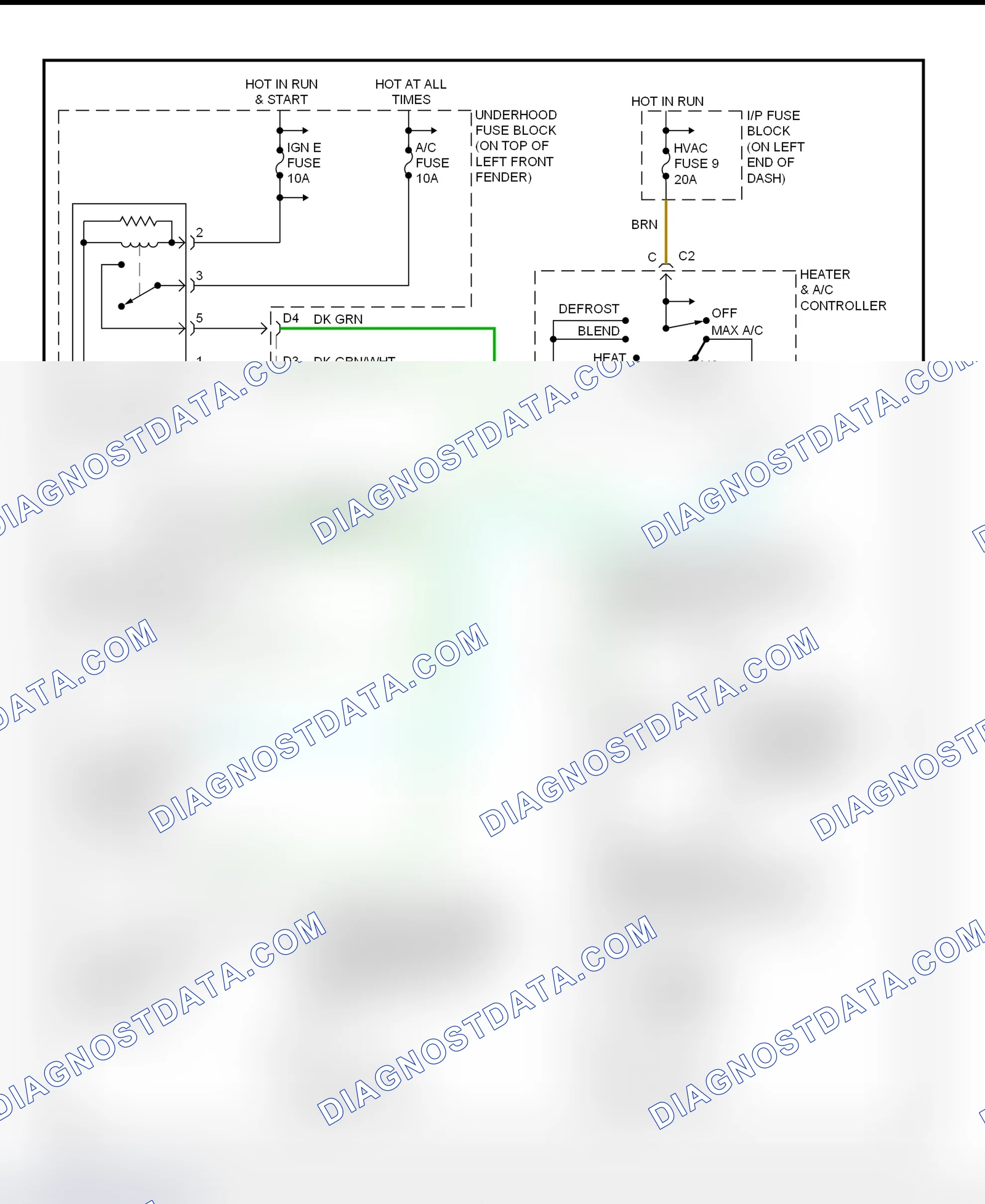 Scheme 3: A/C Compressor Clutch Control Circuit Wiring Diagram (Blazer, Jimmy, Sonoma & S10 Pickup - With Manual A/C-Heater System & 4.3L VINs W & X Engine)
