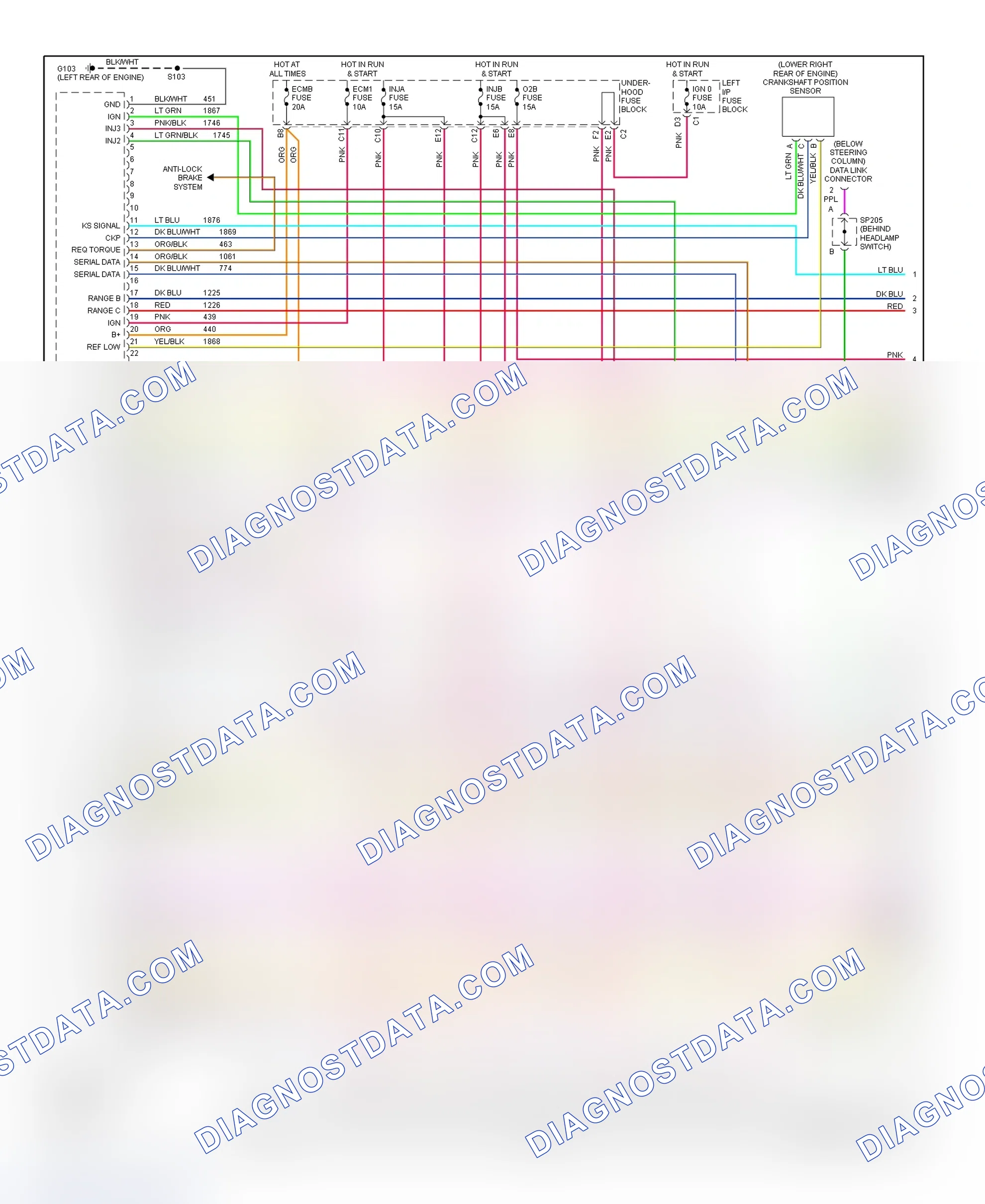 Scheme 64: PCM Wiring Diagram (Avalanche, Suburban & Yukon XL - 8.1L - 1 Of 5)
