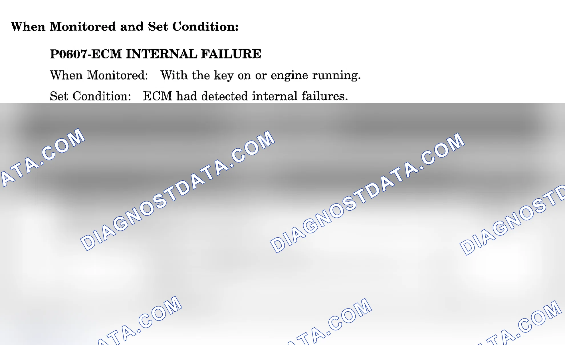 Scheme 932: DTC P0607: ECM INTERNAL FAILURE