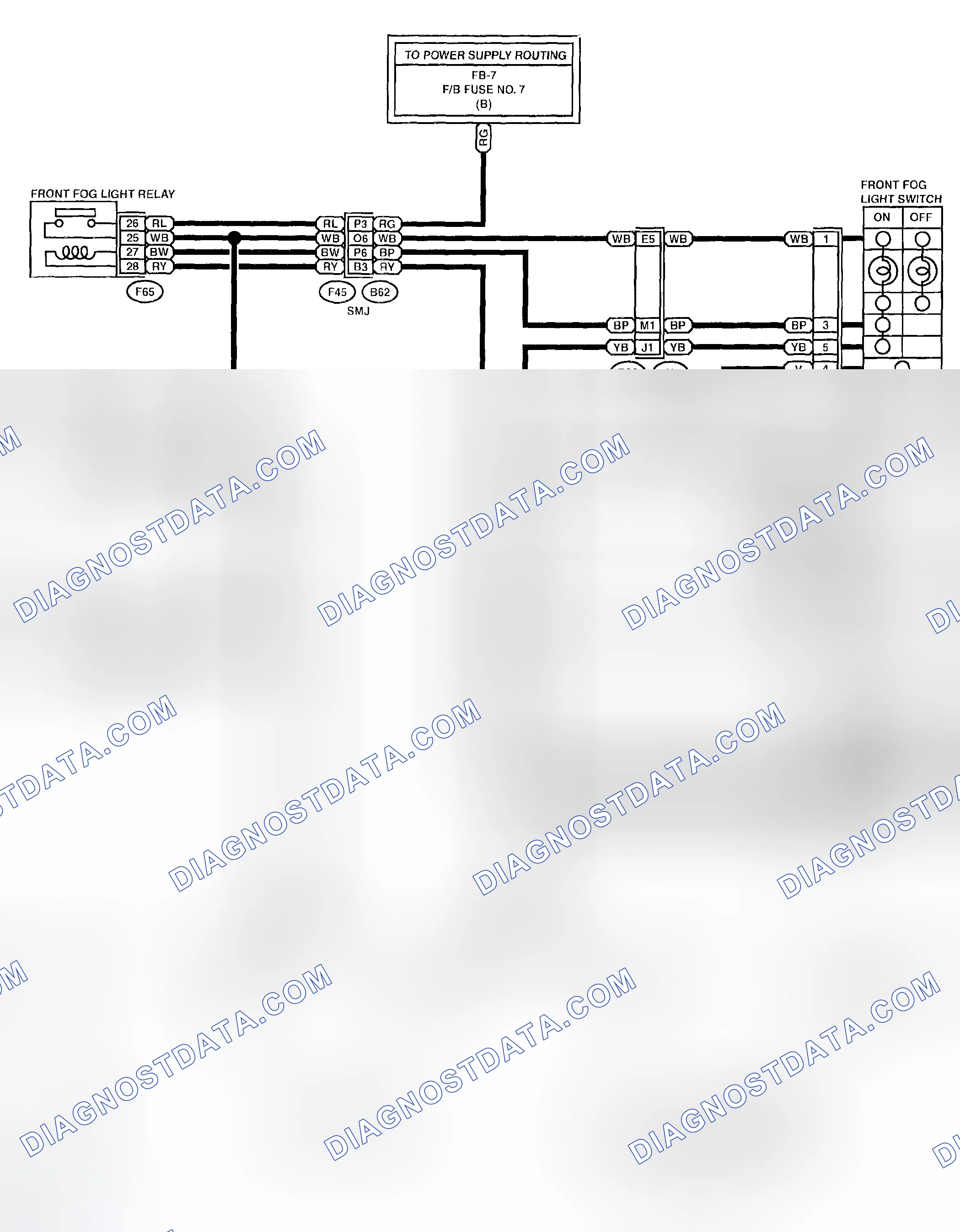 Scheme 72: Front Fog Light 4 Cylinder Engine Schematic