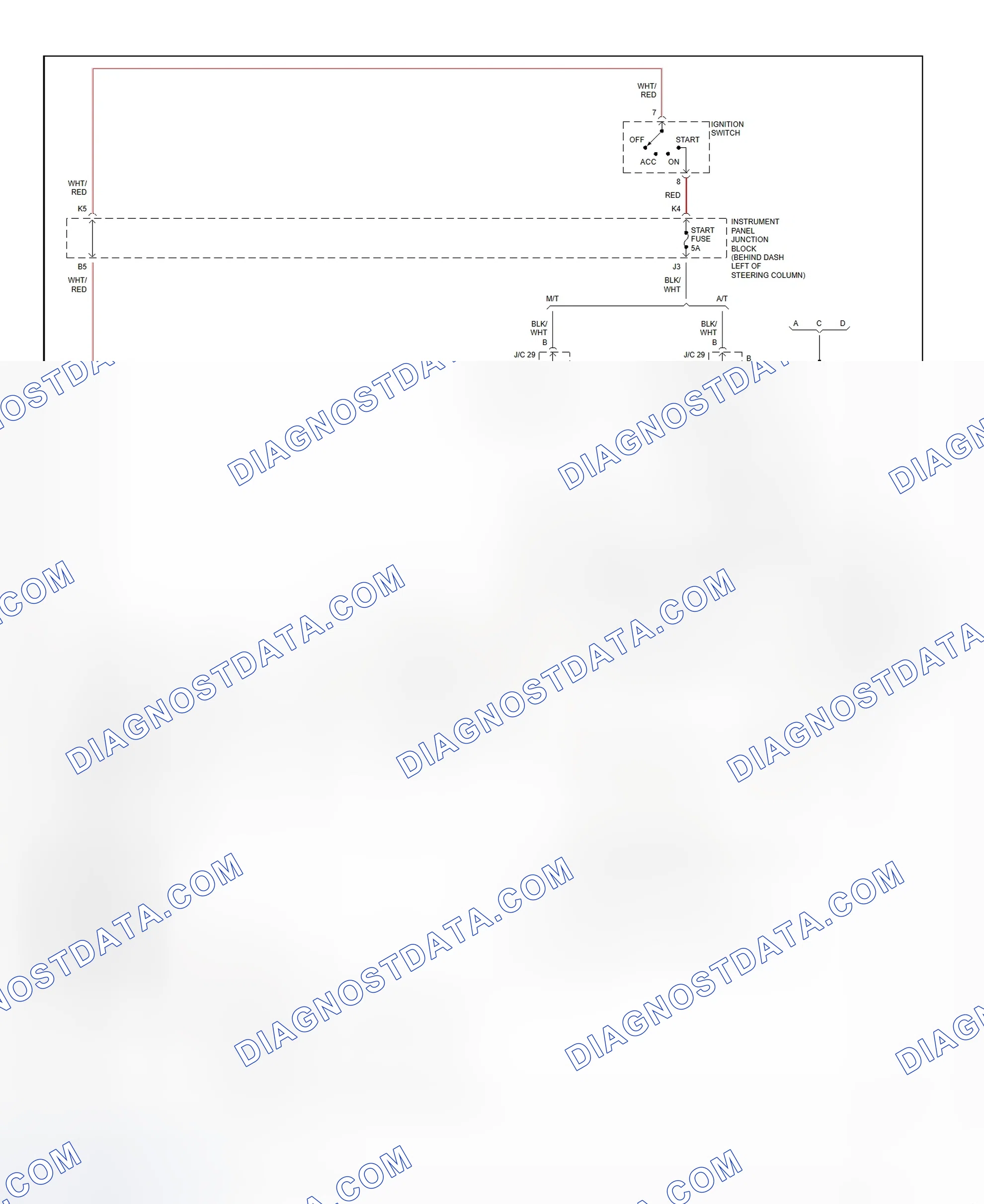 Fig. 25: Starting System Wiring Diagram (Camry)