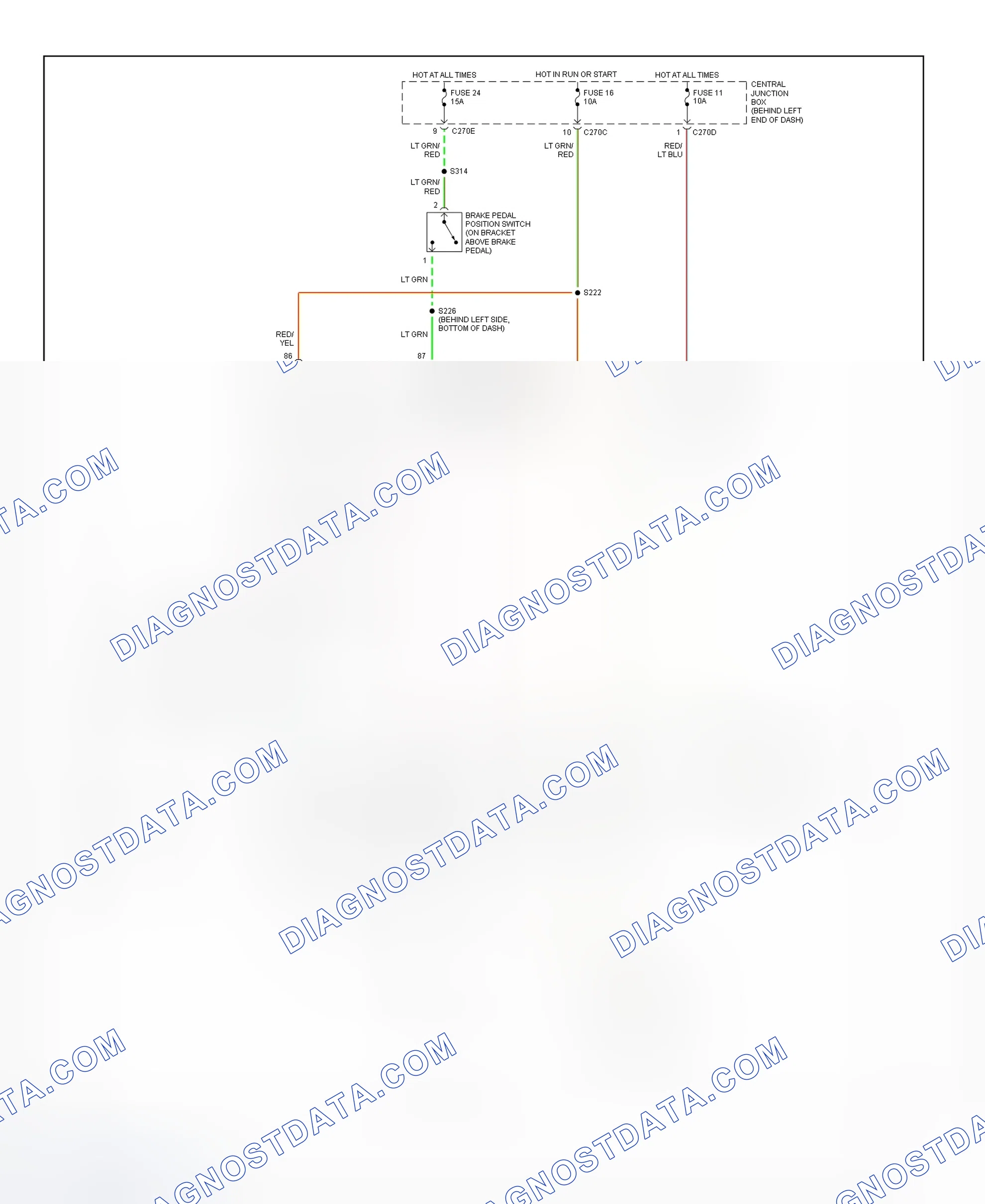 Fig. 195: Shift Interlock System Wiring Diagram (2002 Escape)