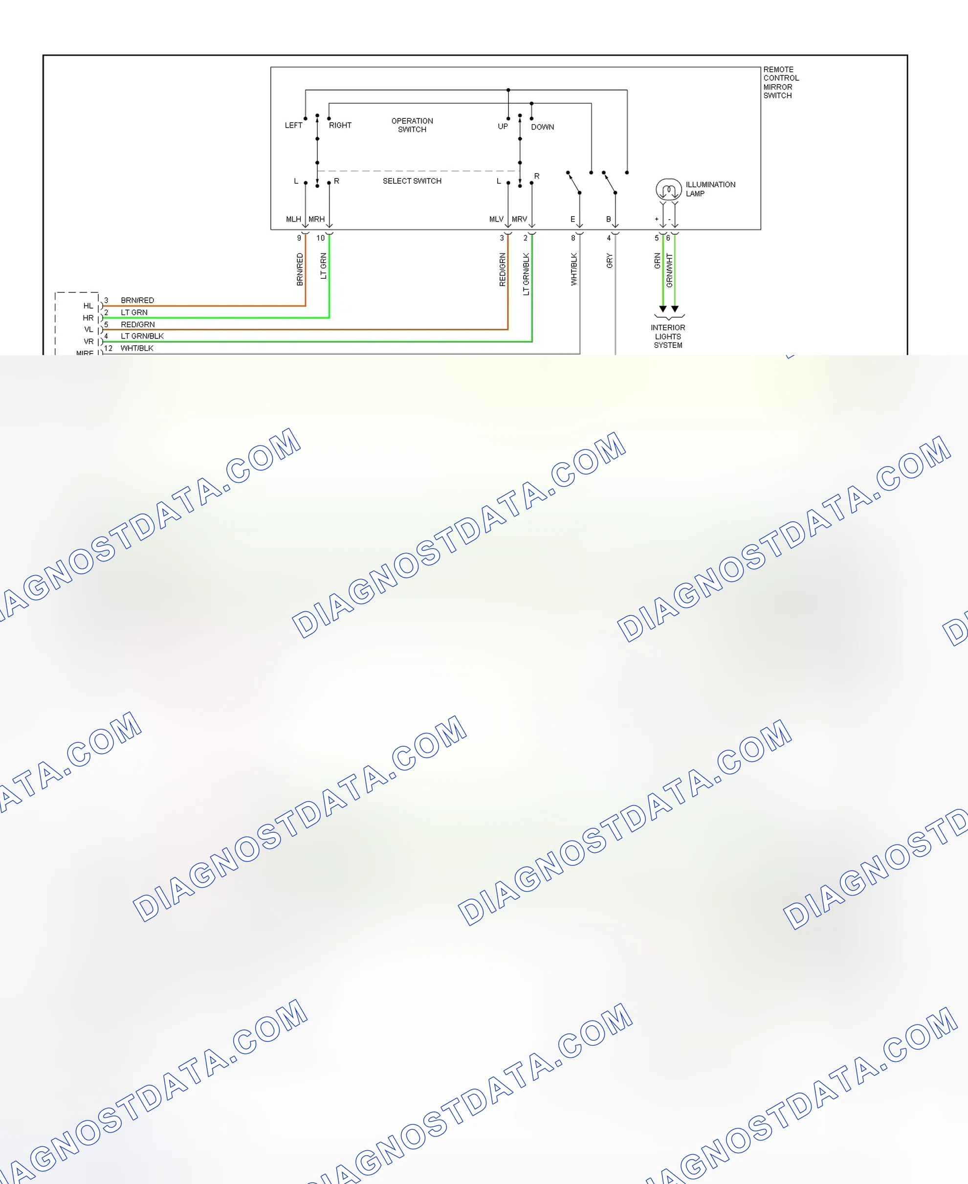 Scheme 8: Power Memory Mirror System Schematic