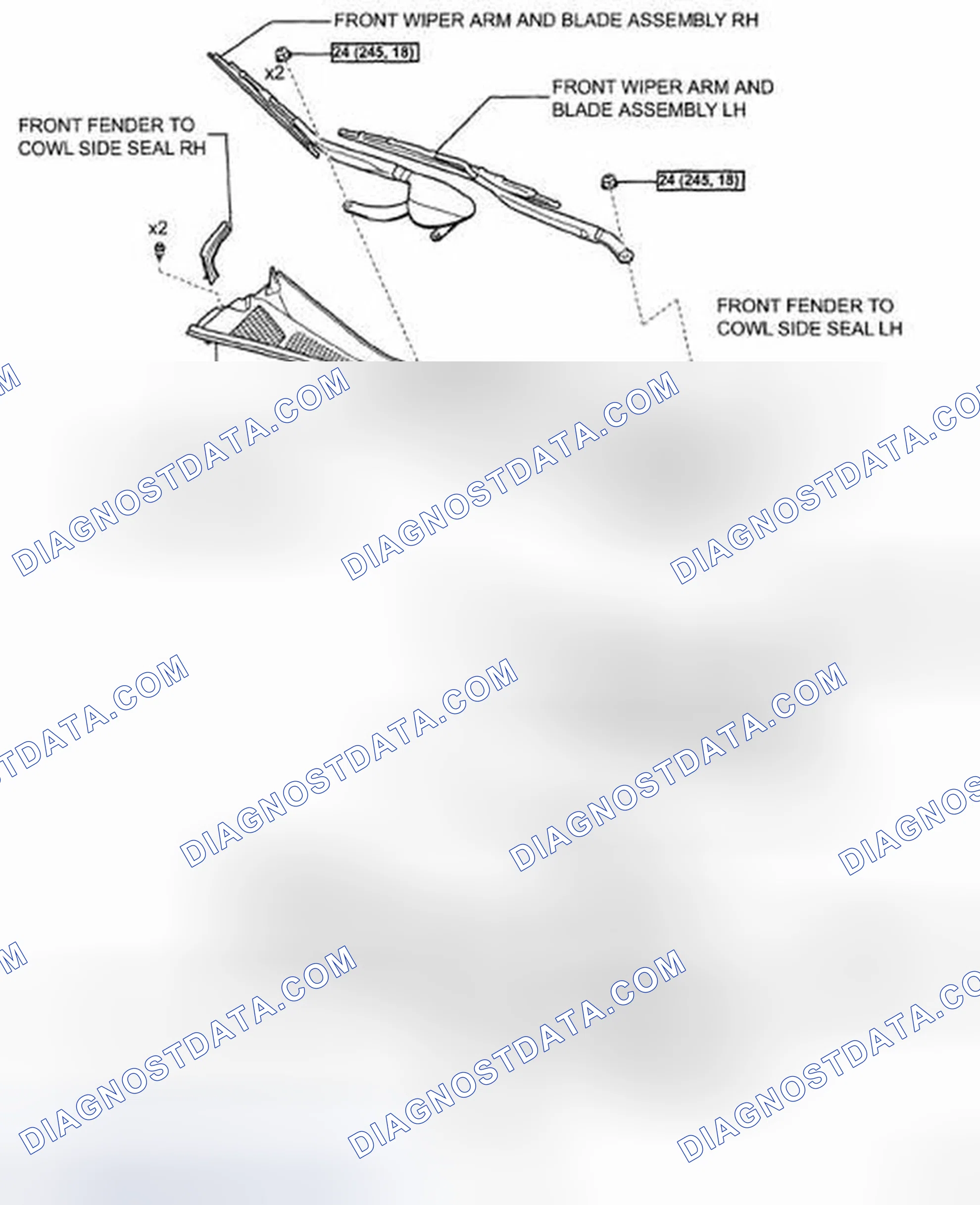 Scheme 14: Identifying Wiper Assembly Components With Torque Specification