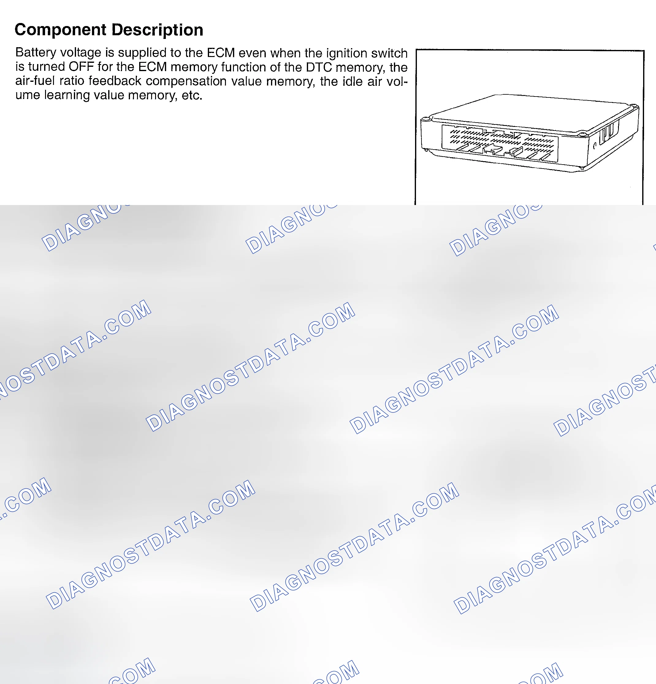 Scheme 218: Component Description, On Board Diagnosis Logic & DTC Confirmation Procedure