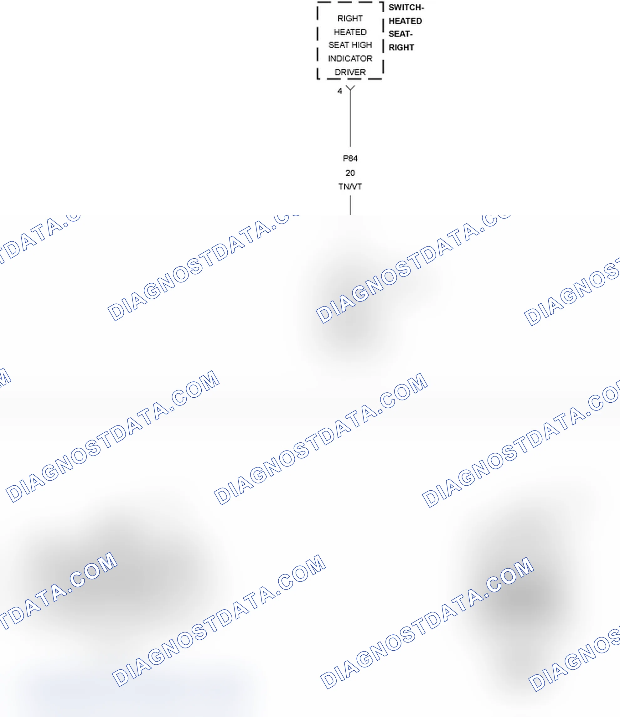 Scheme 172: B121A-RIGHT HEATED SEAT HI INDICATOR CONTROL CIRCUIT HIGH