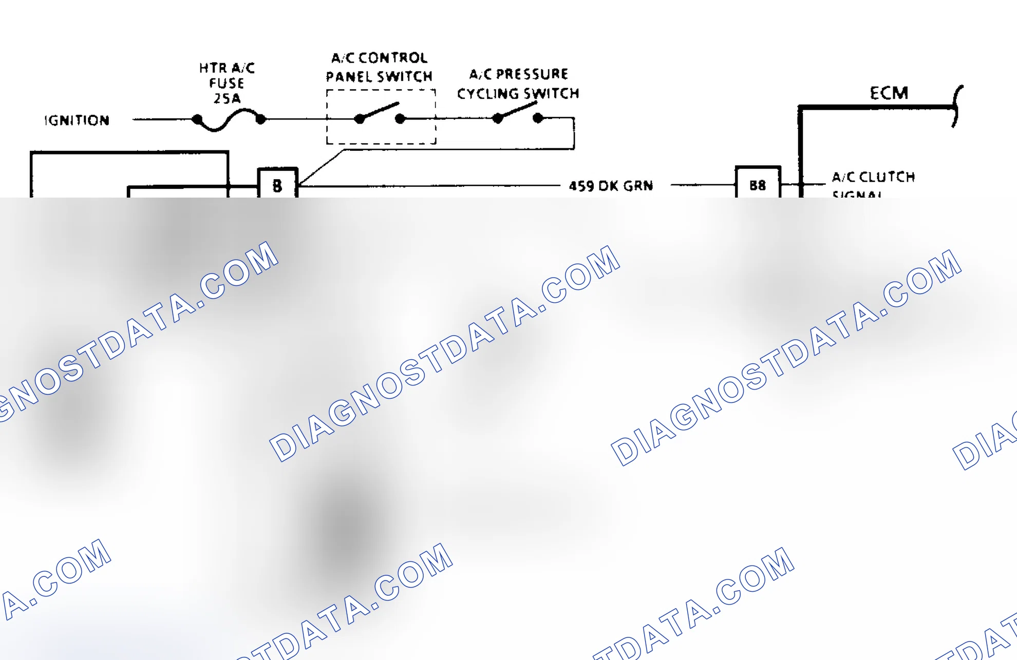 Scheme 117: A/C Clutch Control Diagnosis Schematic (2.5L) (2 of 3)
