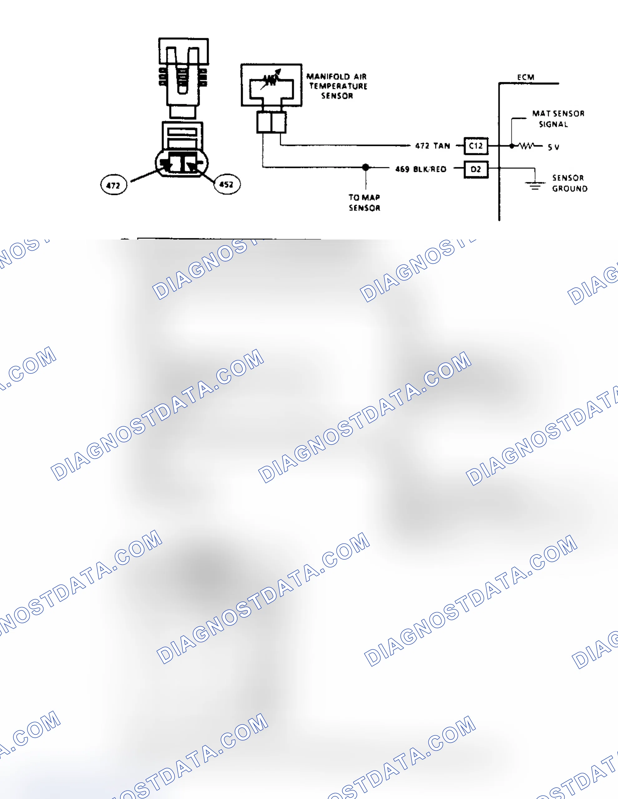 Scheme 59: Code 25, MAT Sensor Voltage Low (2.5L Engine) Flow Chart & Schematic