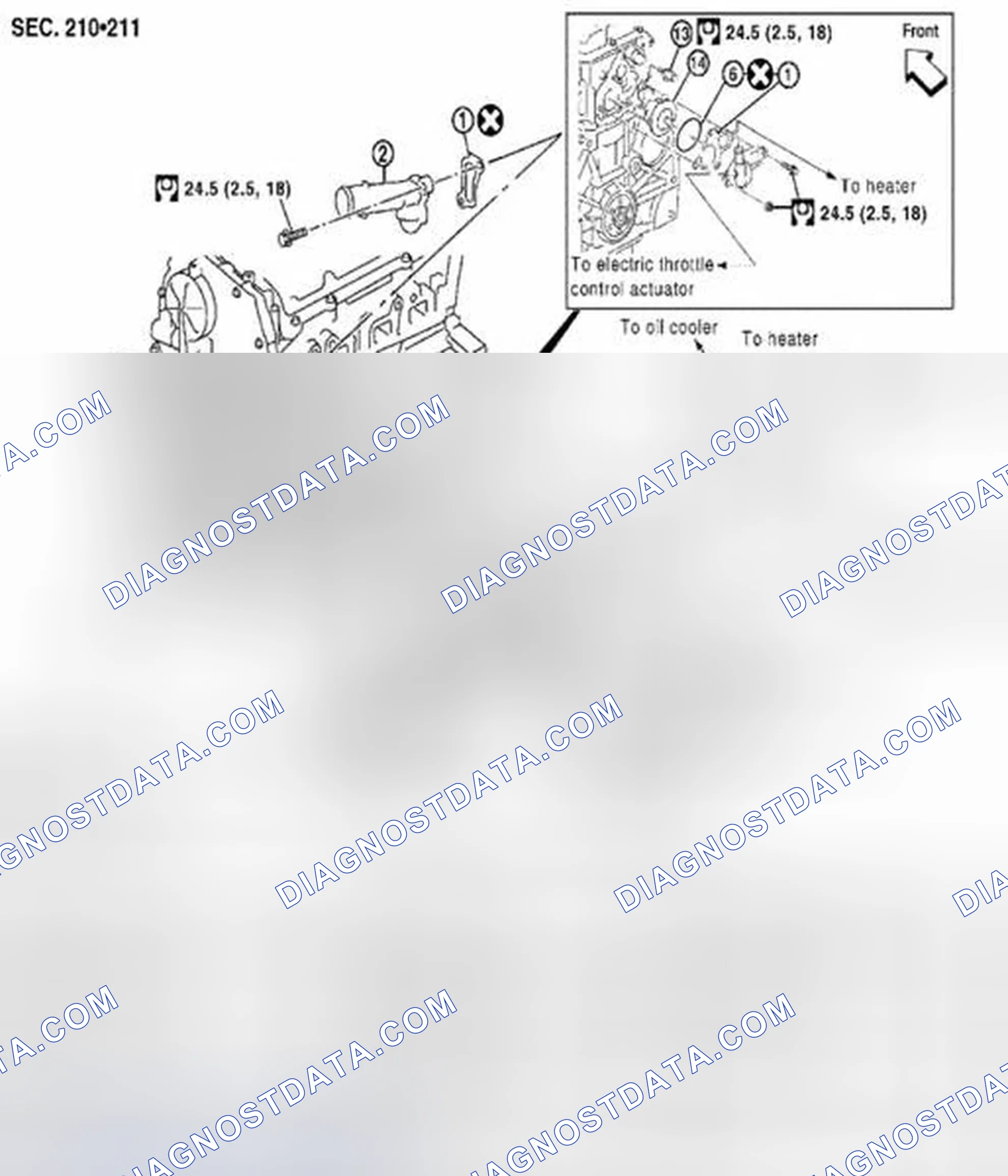 Scheme 19: Water Outlet and Water Piping: Exploded View