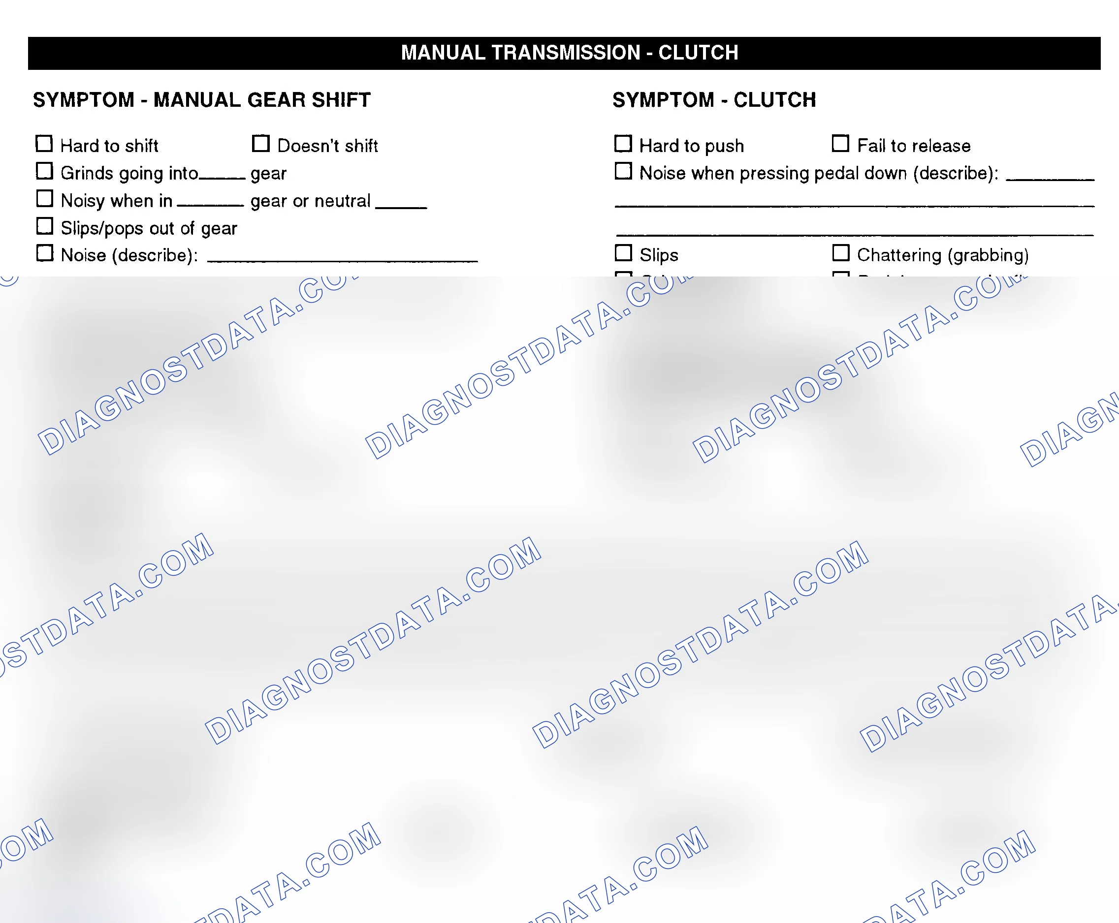 Scheme 10: Manual Transmission & Clutch