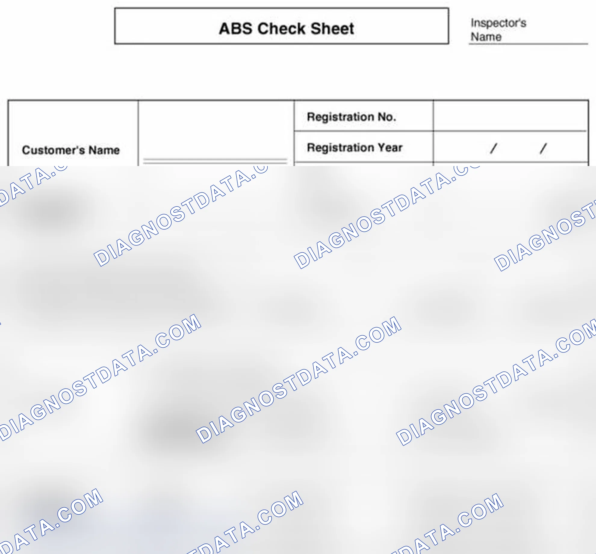 Scheme 13: ABS Check Sheet