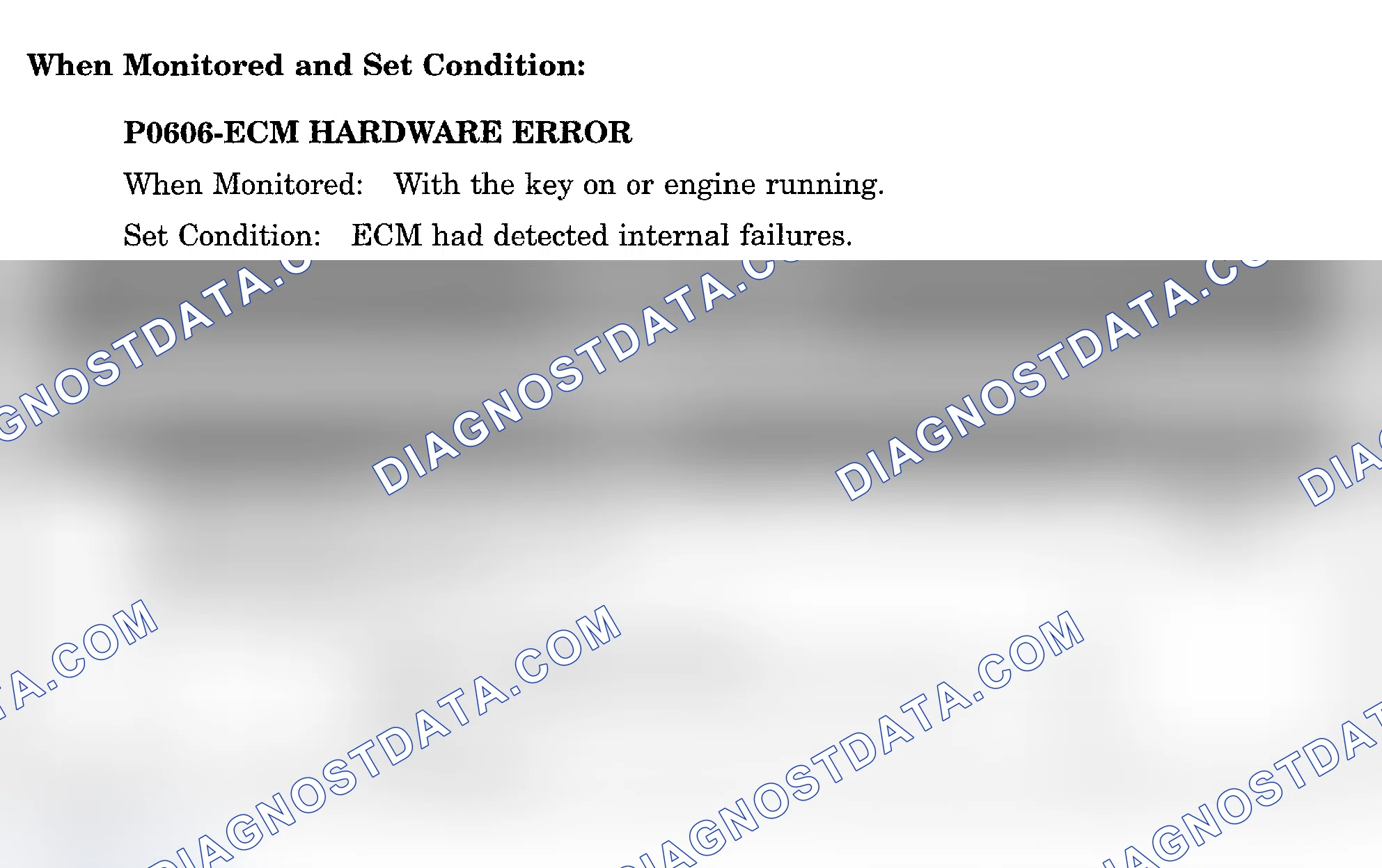 Scheme 931: DTC P0606: ECM FAILURE