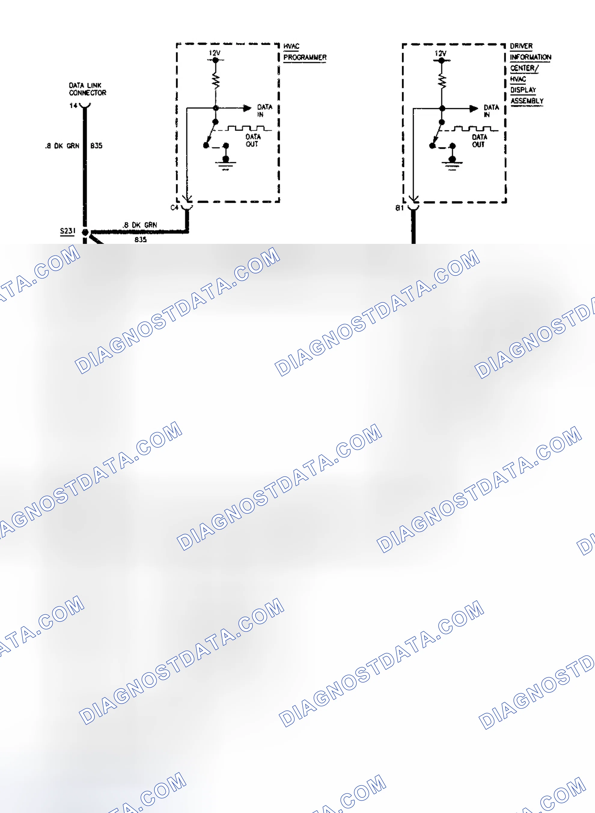 Scheme 23: DTC 035 - DATA LOSS FROM CLIMATE CONTROL ASSEMBLY TO PROGRAMMER (C & E BUS)