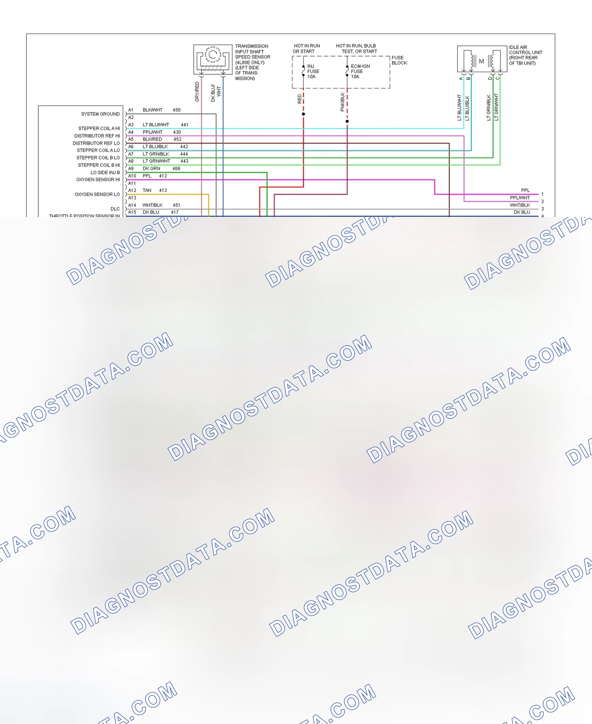 Scheme 14: Wiring Diagram (Blazer, Pickup, Sierra, Suburban & Yukon - 4.3L, 5.0L & 5.7L With A/T - 1 Of 3)