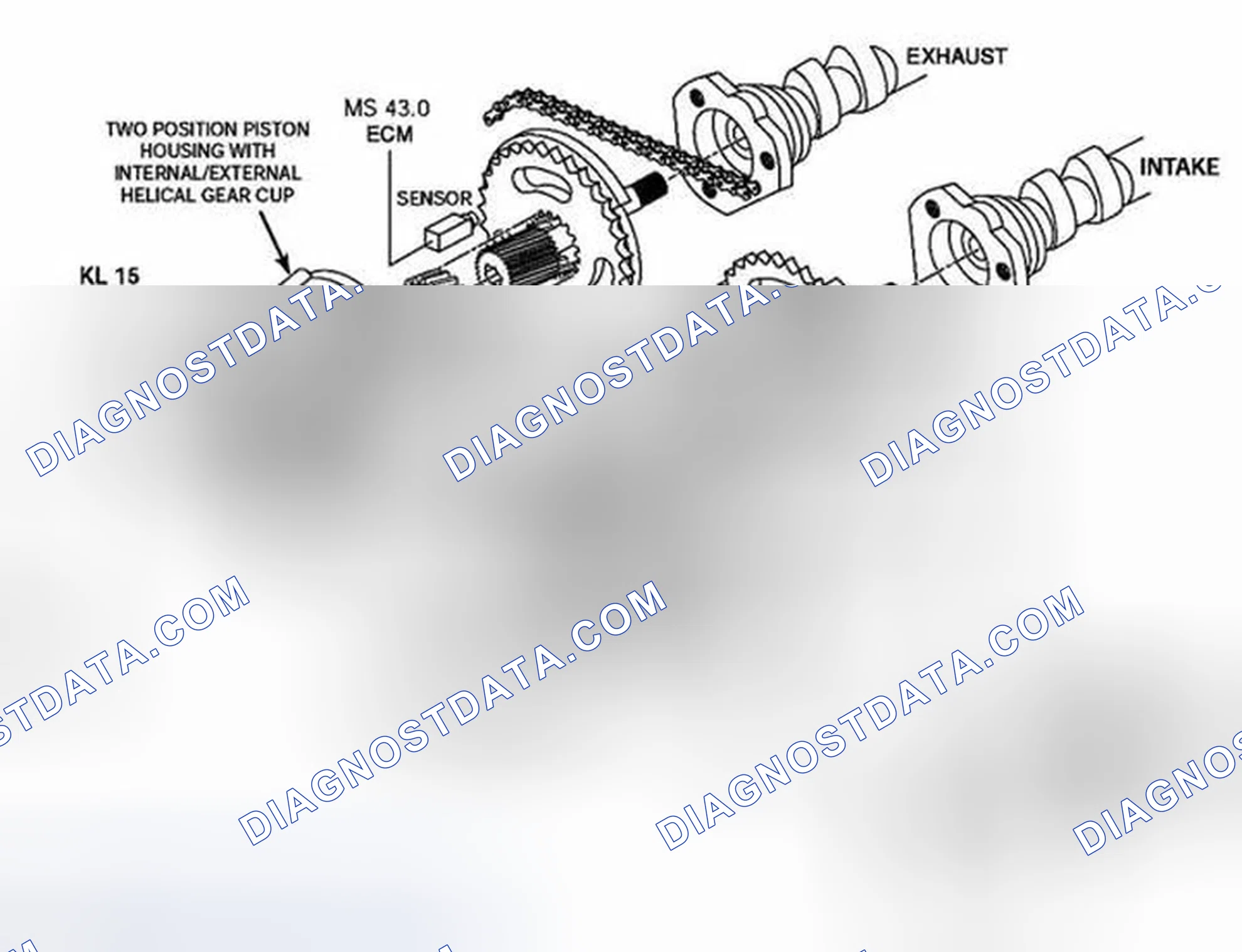 Scheme 447: Locating Camshaft Sensor Intake And Exhaust Camshafts