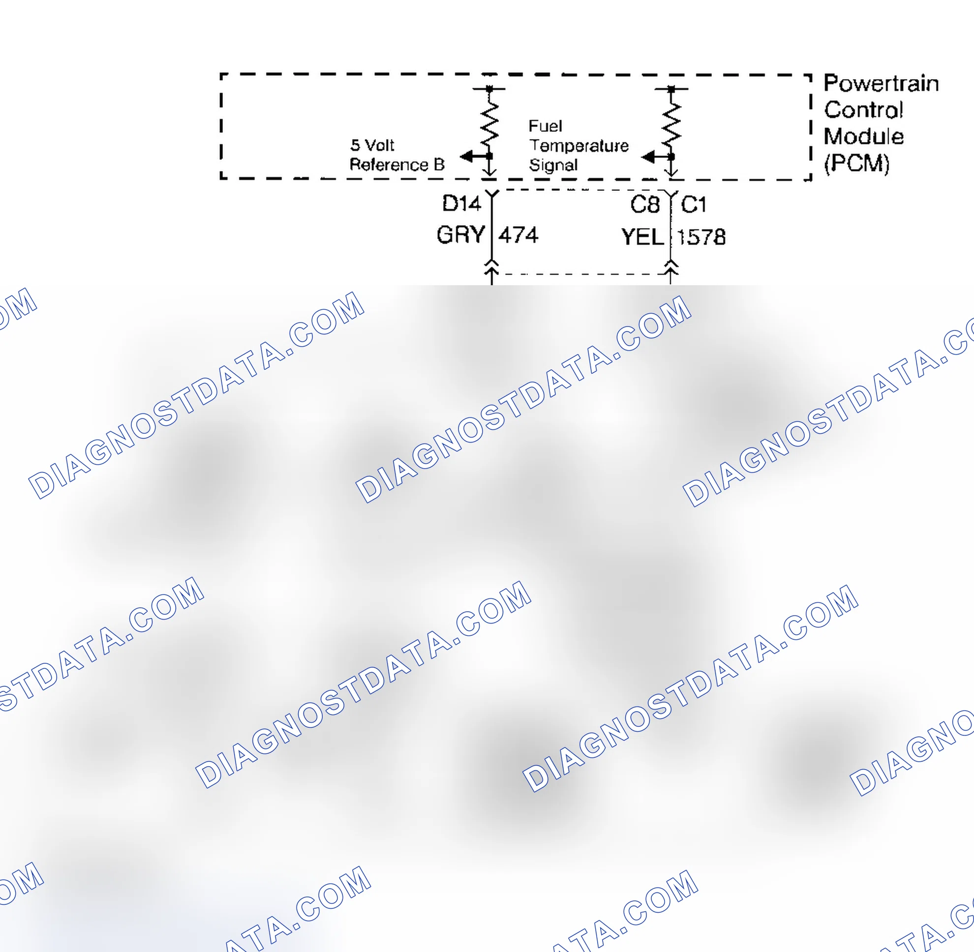 Scheme 5: DTC P0182: FUEL TEMPERATURE SENSOR CIRCUIT LOW VOLTAGE ("C", "G", "K" & "P" SERIES)