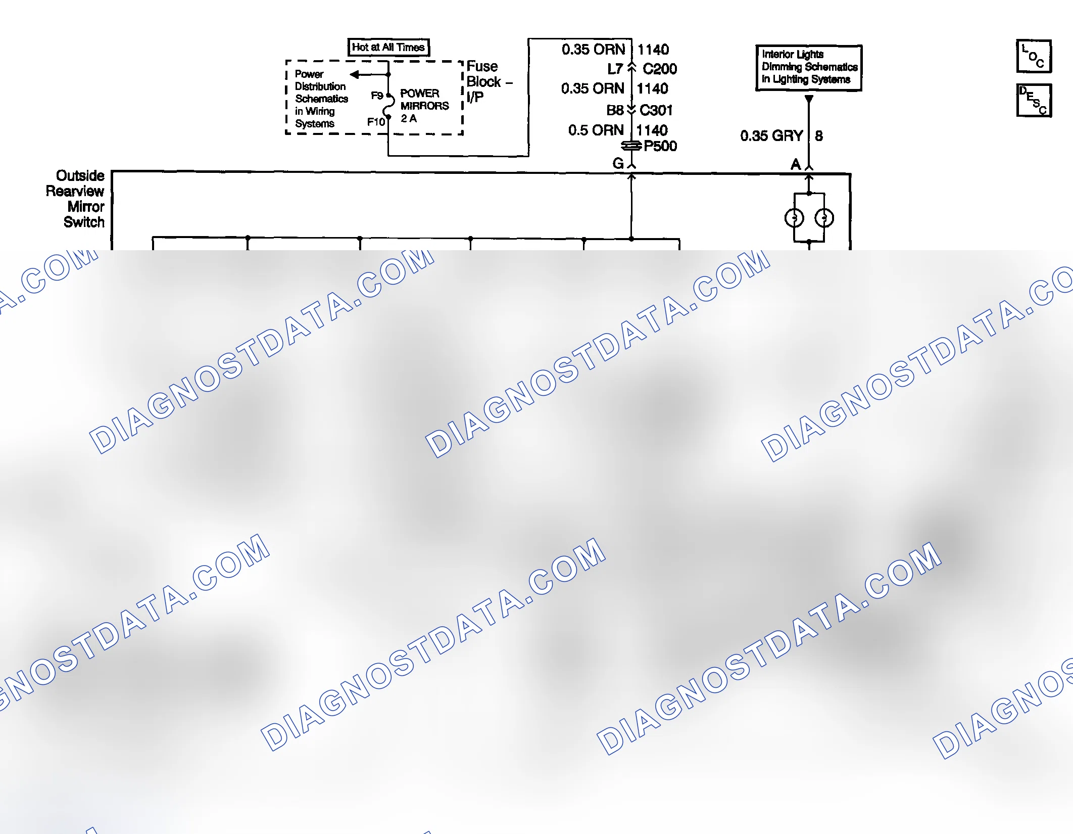 Scheme 35: Outside Mirror Schematics