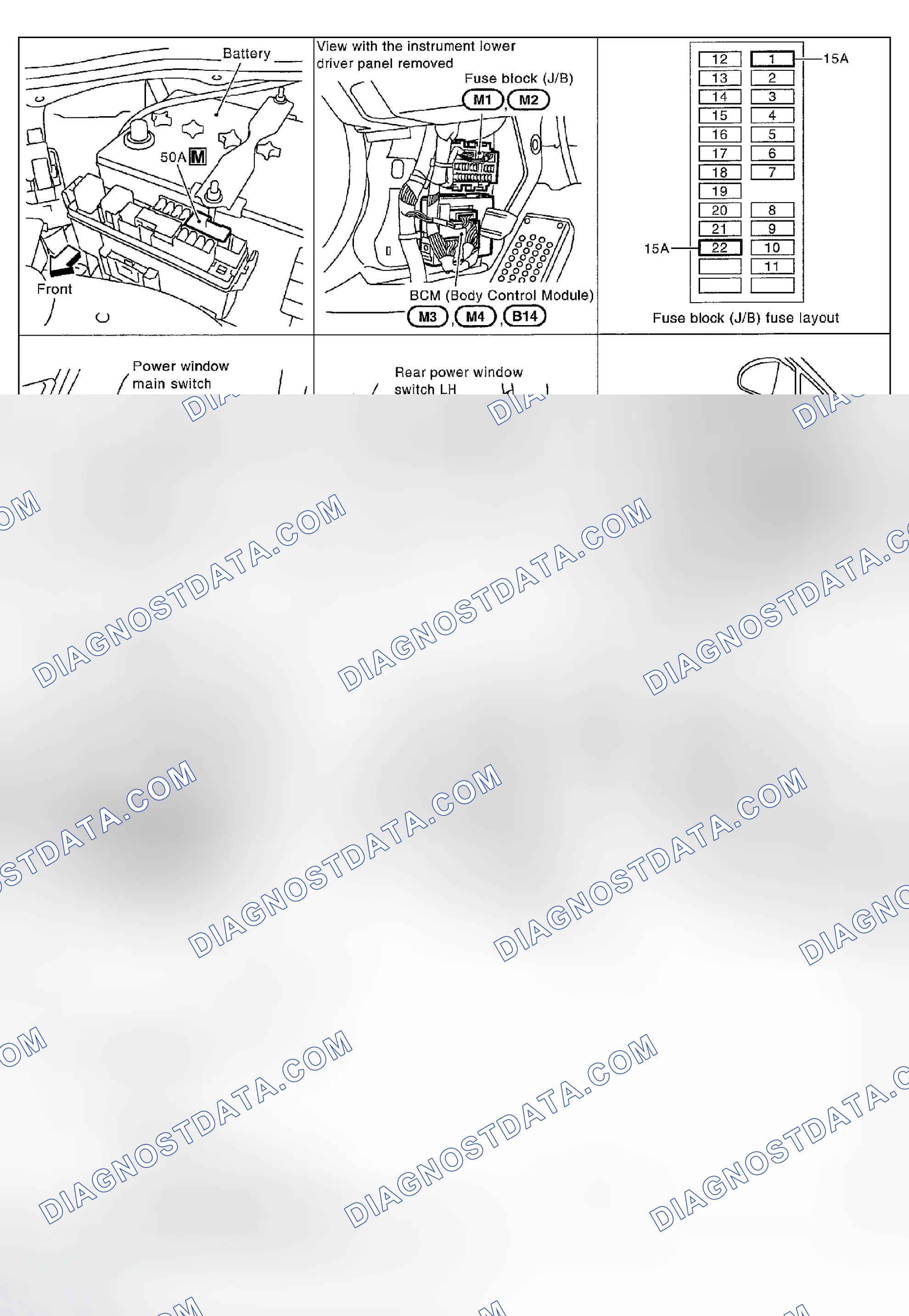 Scheme 3: Component Parts and Harness Connector Location