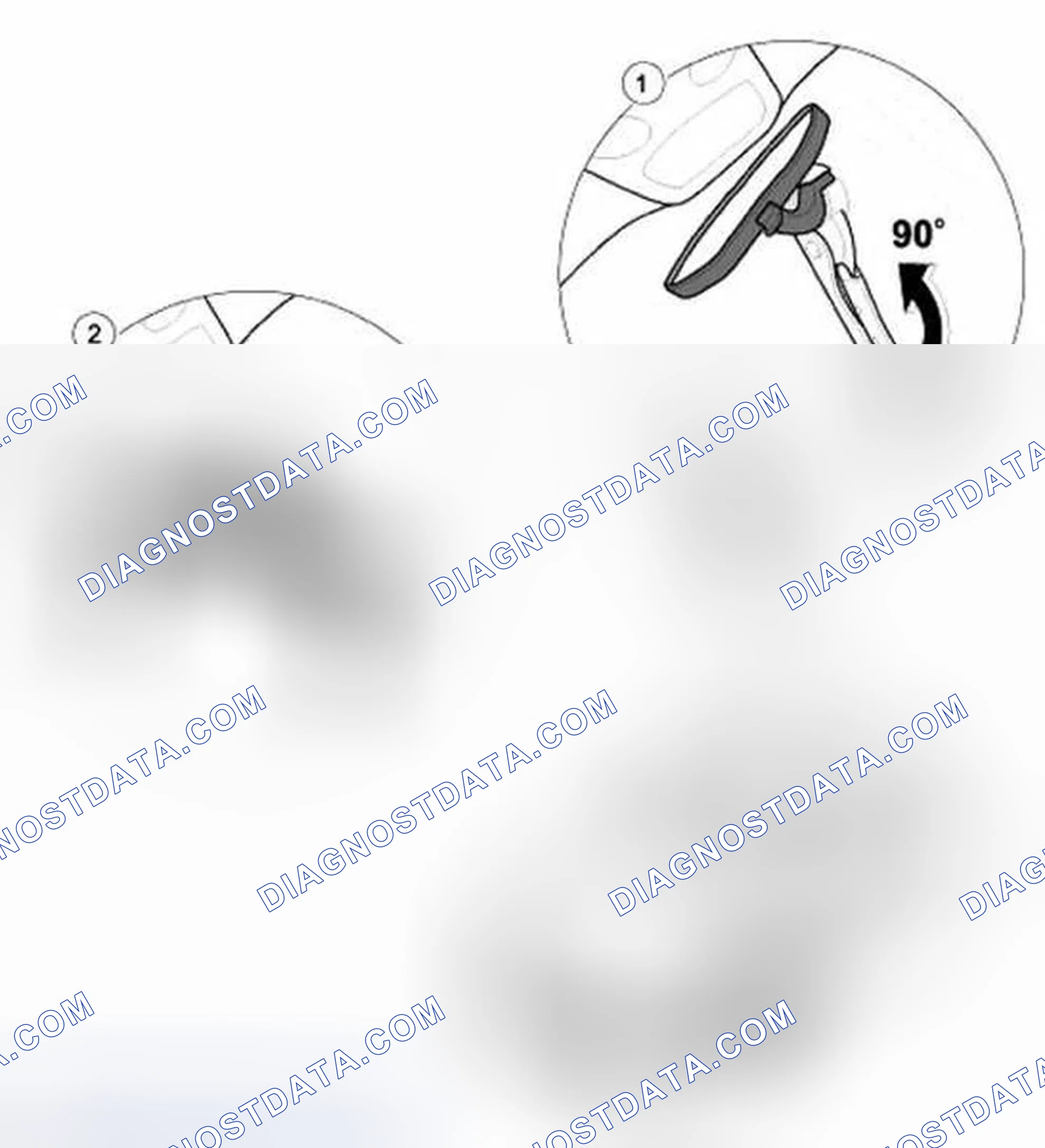 Scheme 23: Removing interior rearview mirror