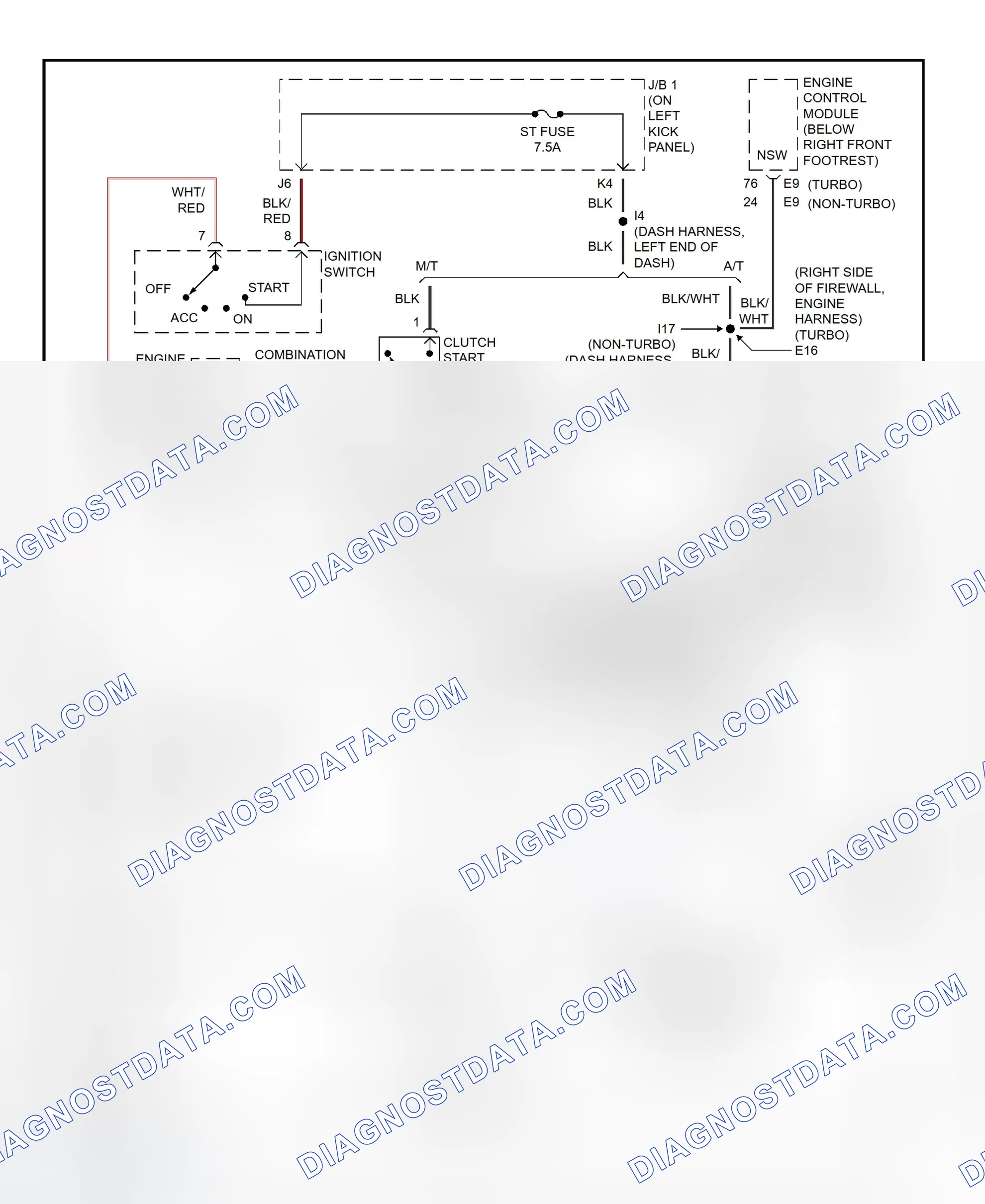 Fig. 34: Starting System Wiring Diagram (Supra)