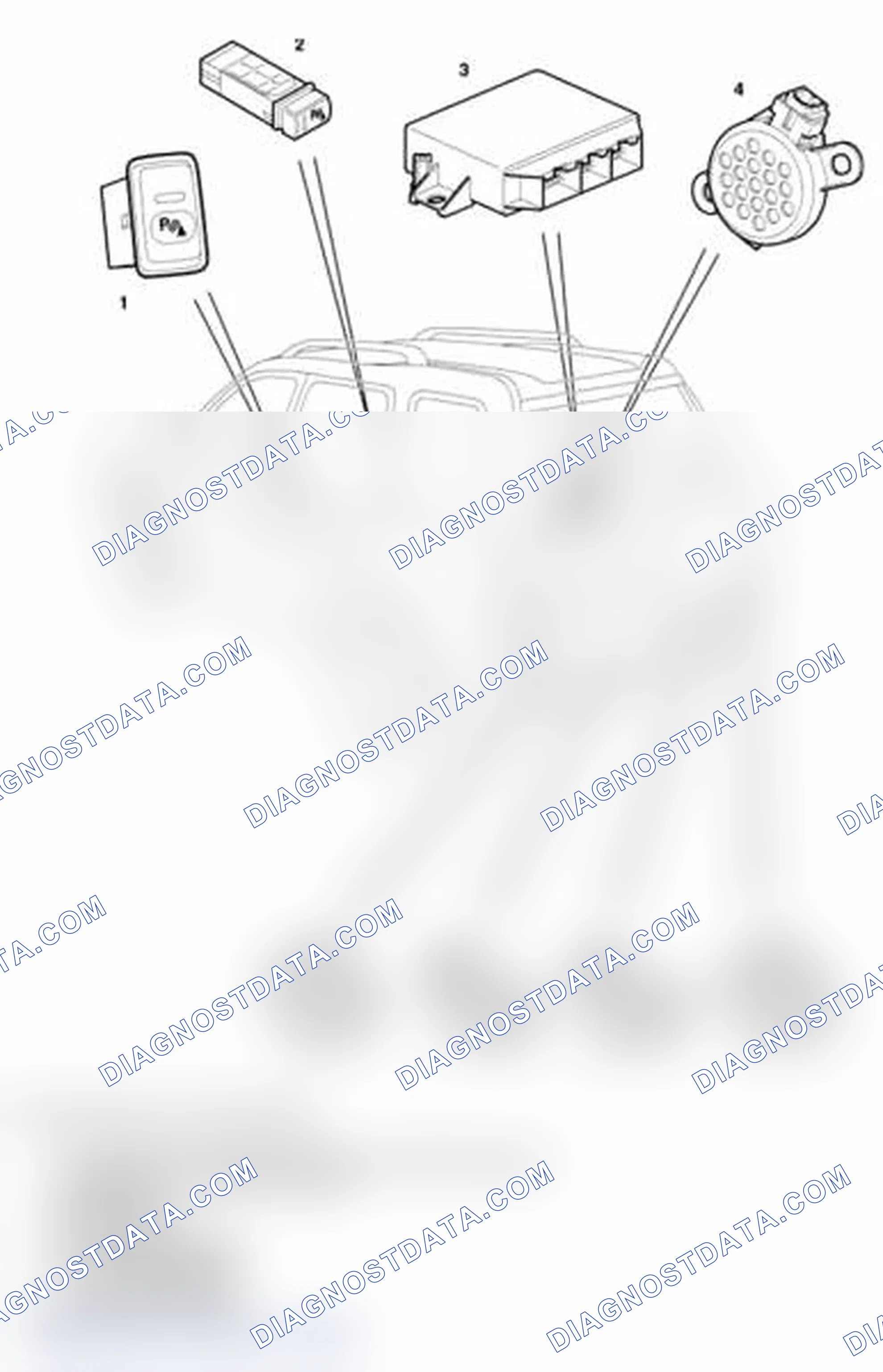 Scheme 10: PARK DISTANCE CONTROL COMPONENT LOCATION