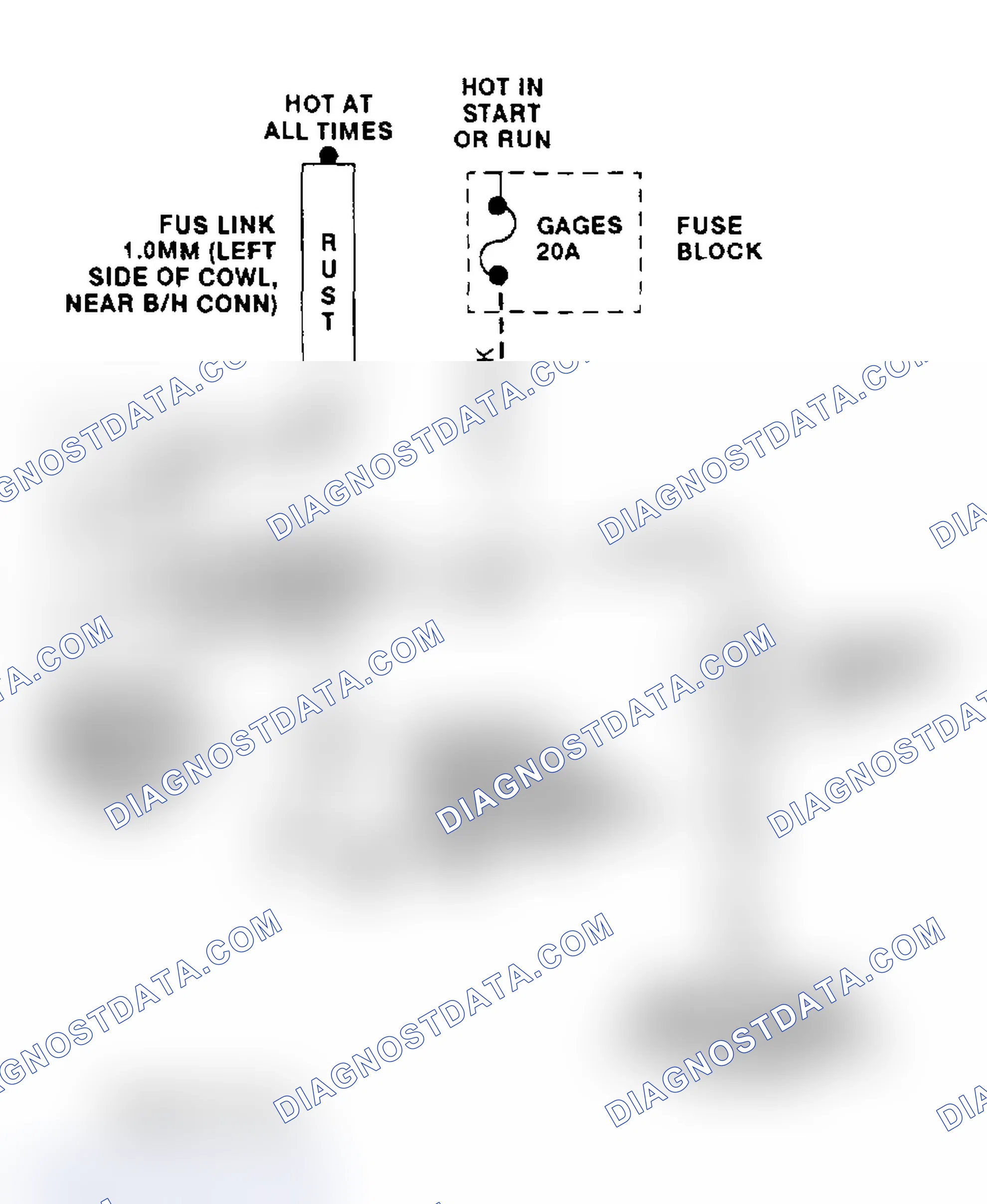 Scheme 5: Cooling Fan Circuit Wiring Diagram ("G" Series - 7.4L VIN N)
