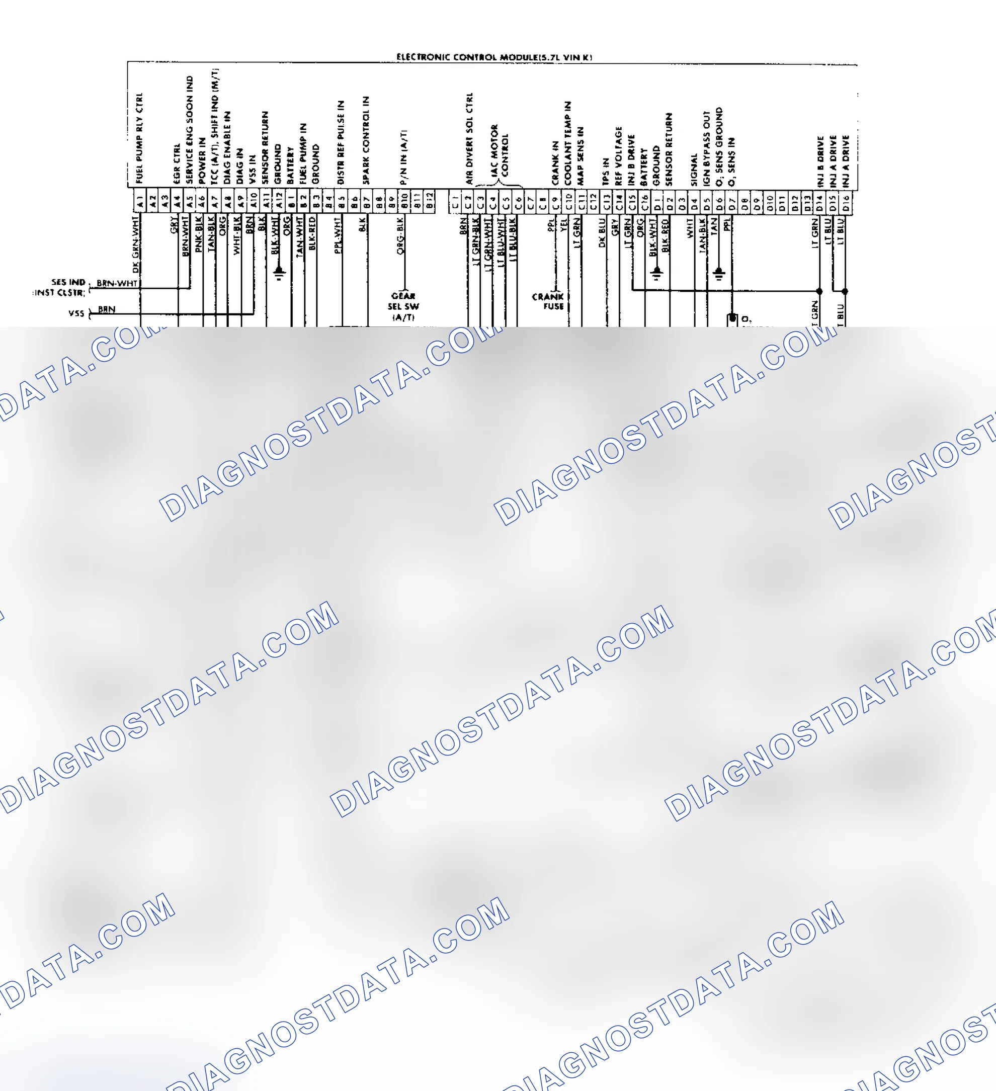 Scheme 161: "P" Series Vans (5.7L) Wiring Diagram