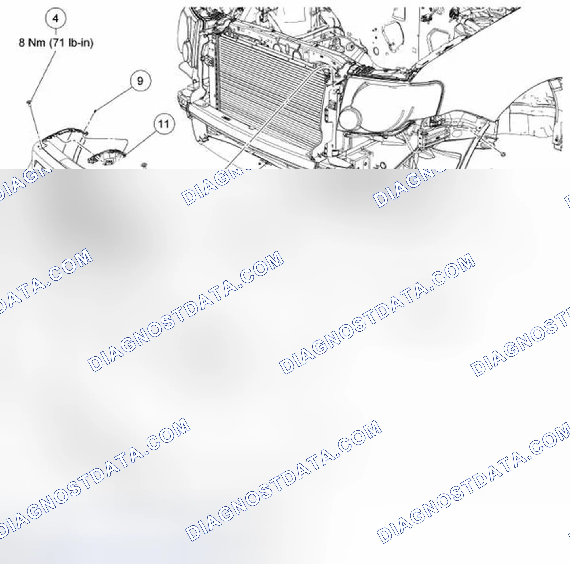 Scheme 1: Bumper - Exploded View, Front