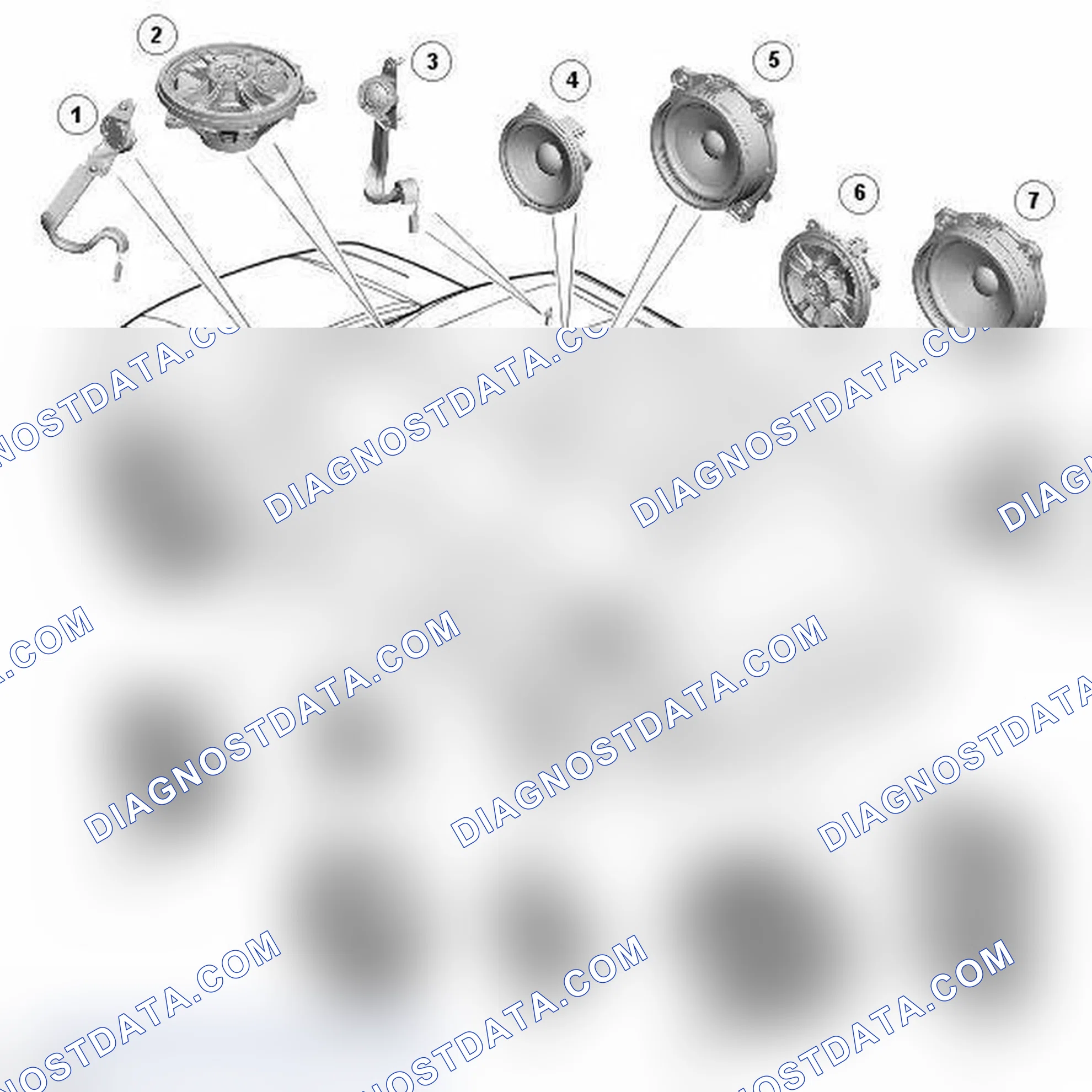 Scheme 68: SPEAKER COMPONENT LOCATION - LOGIC7/LOGIC7 HD 1200W PREMIUM SYSTEM