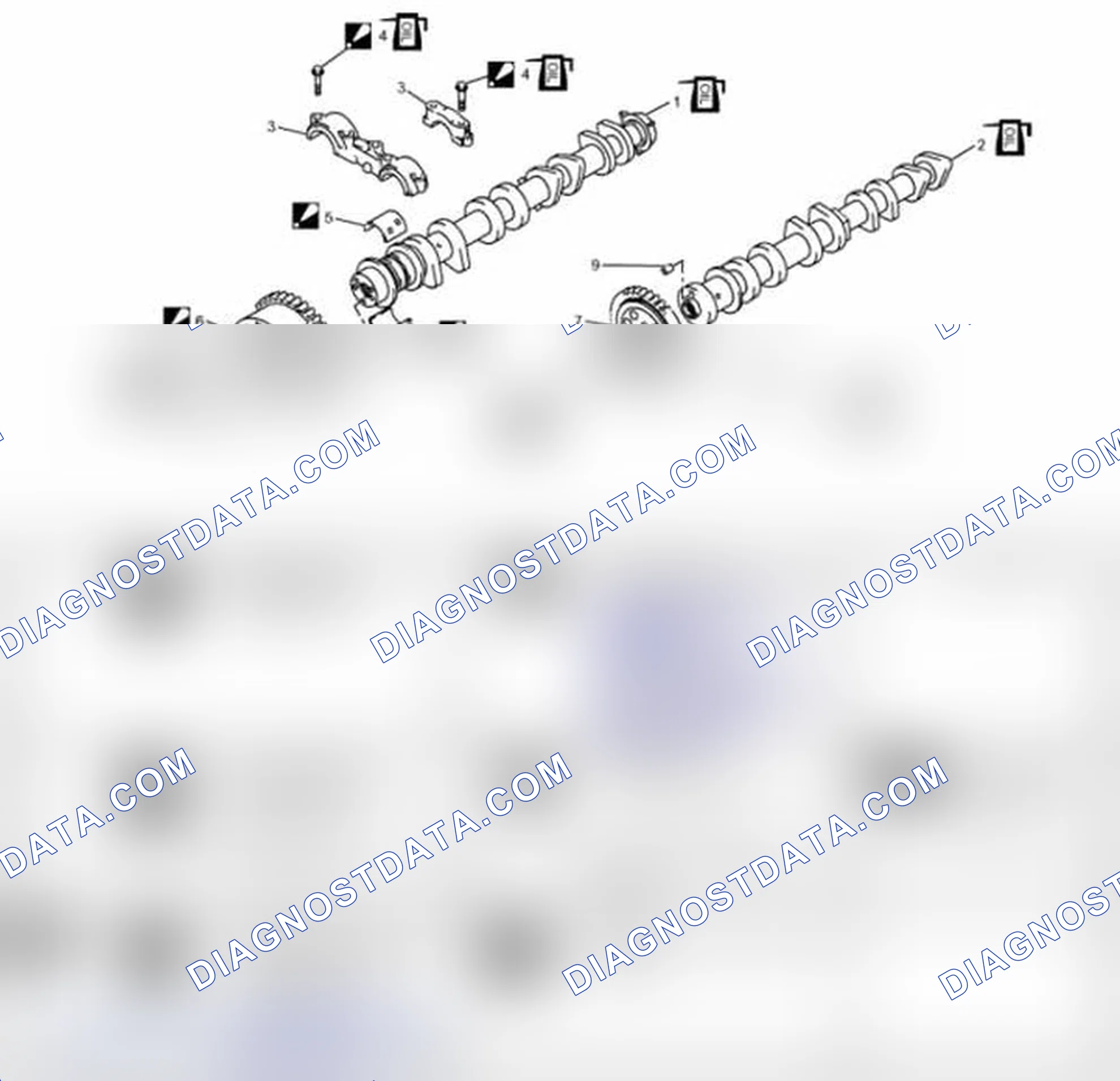 Scheme 37: Camshaft and Tappet Components