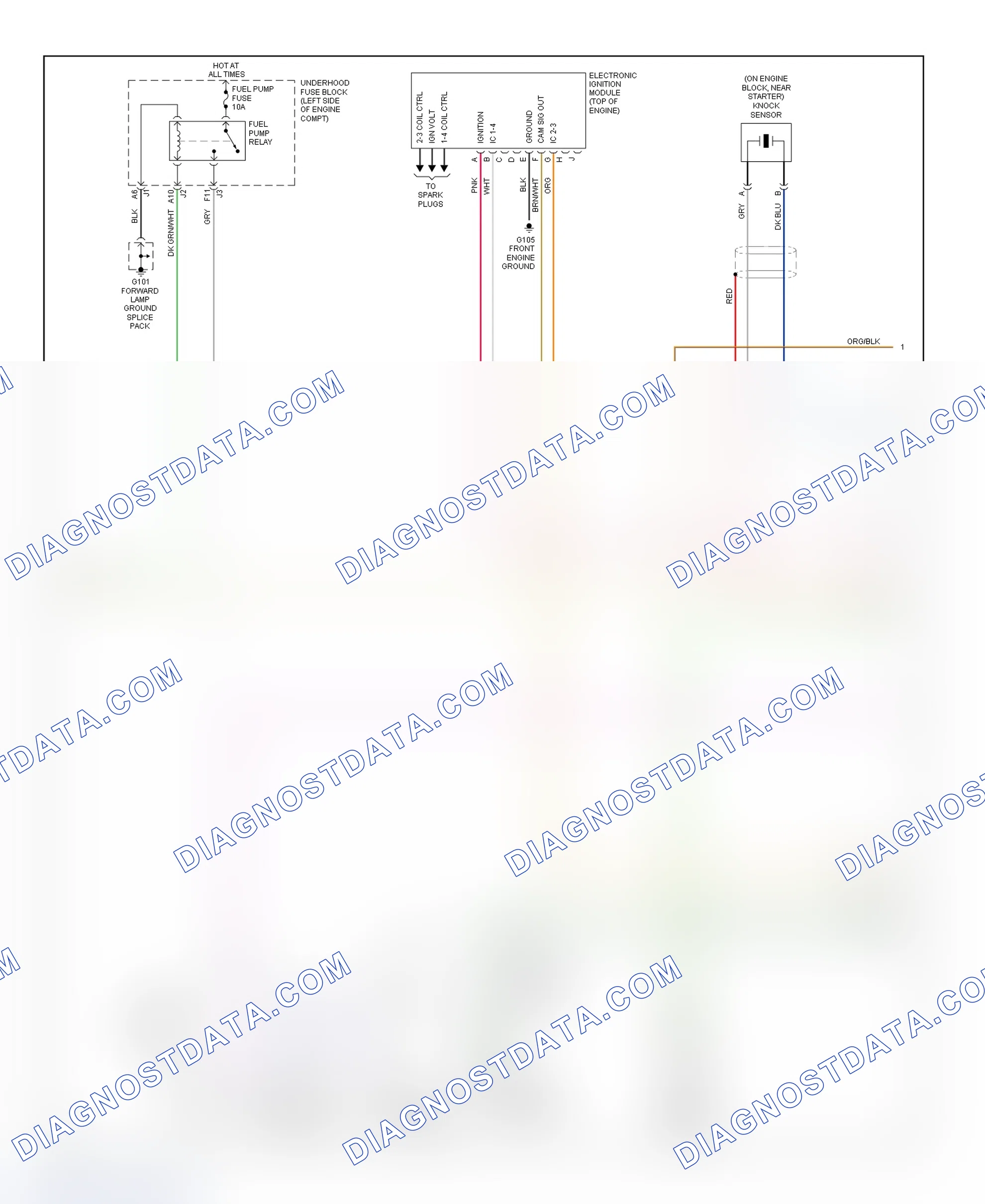 Scheme 222: PCM Wiring Diagram (Vue - 2.2L - 2 Of 3)