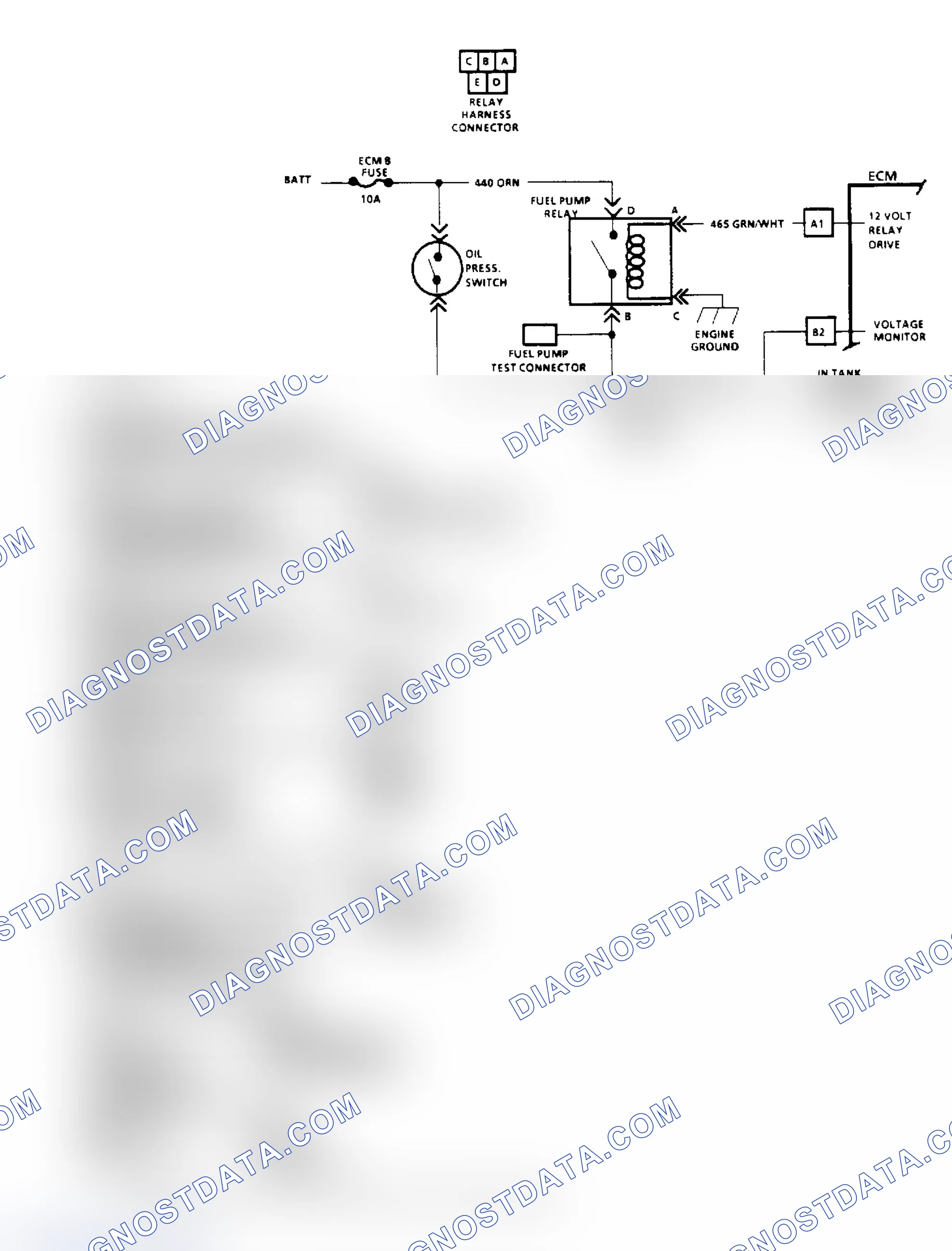 Scheme 58: Chart A5, Fuel Pump Relay Ckt Diagnosis ("M" & "S/T" Series)