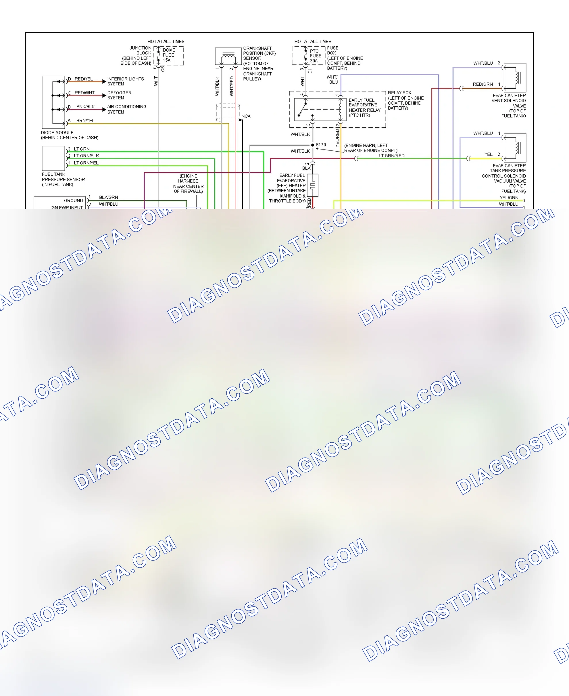 Scheme 141: PCM Wiring Diagram (Metro & Firefly (Canadian) - 1.0L - 1 Of 2)