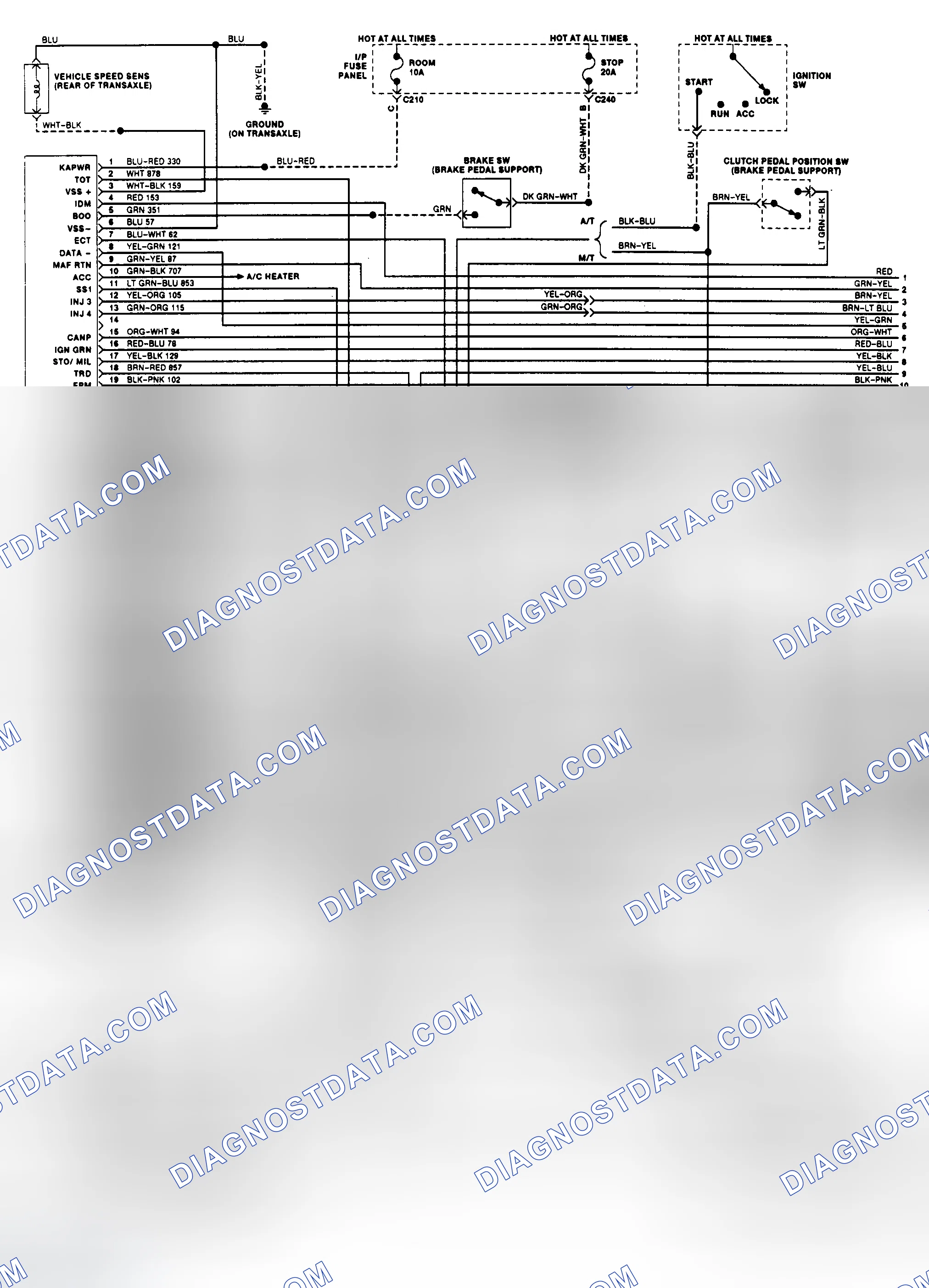 Scheme 144: EEC-IV Wiring Diagram (Escort/Tracer 1.9L - 1 of 2)