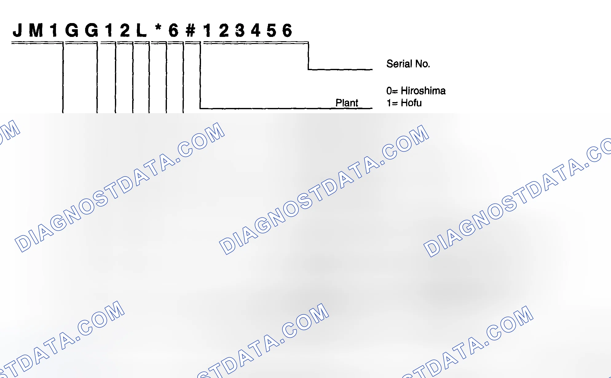 Scheme 2: Identifying Vehicle Identification Number (VIN) Code [Mazdaspeed6]