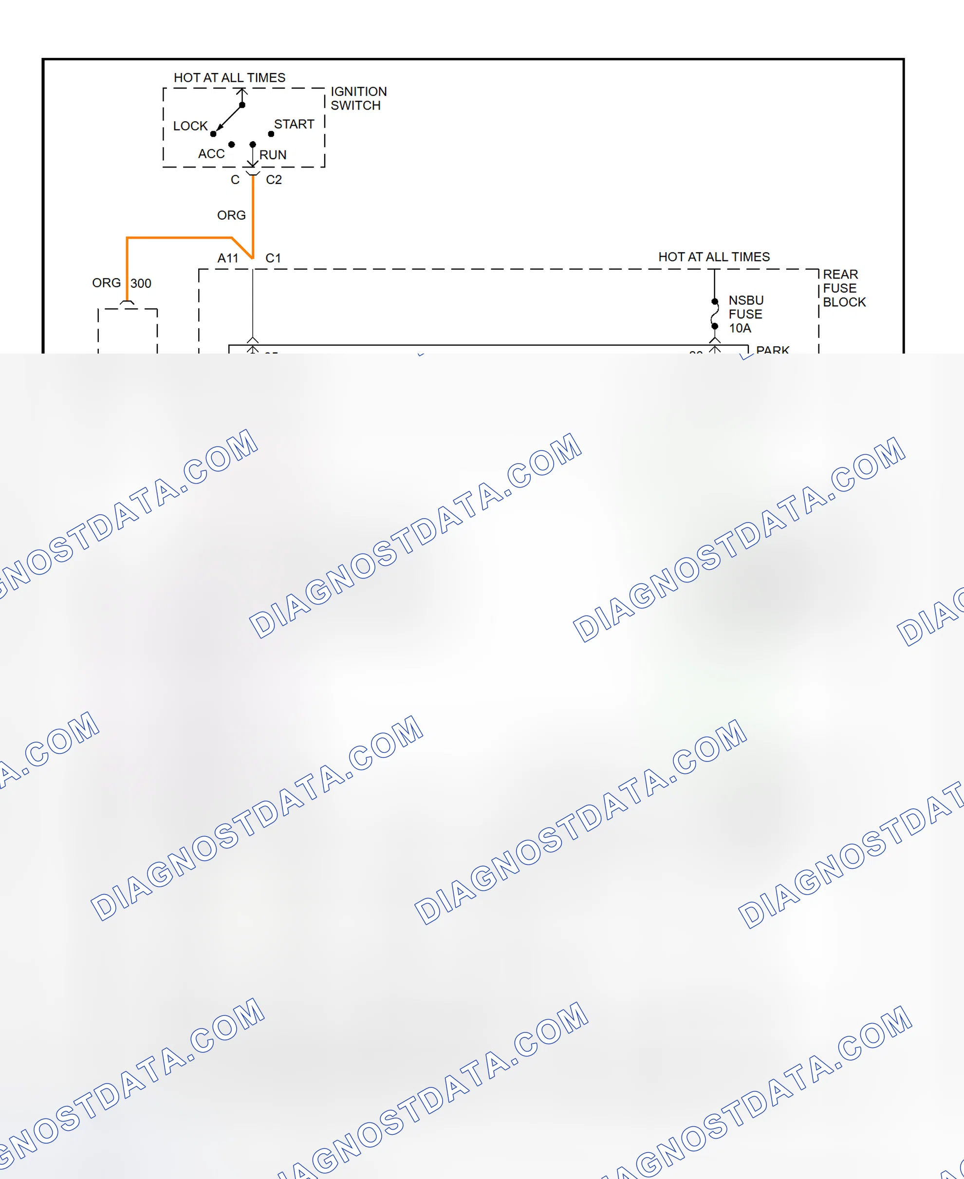 Fig. 51: Shift Interlock System Wiring Diagram (Seville)